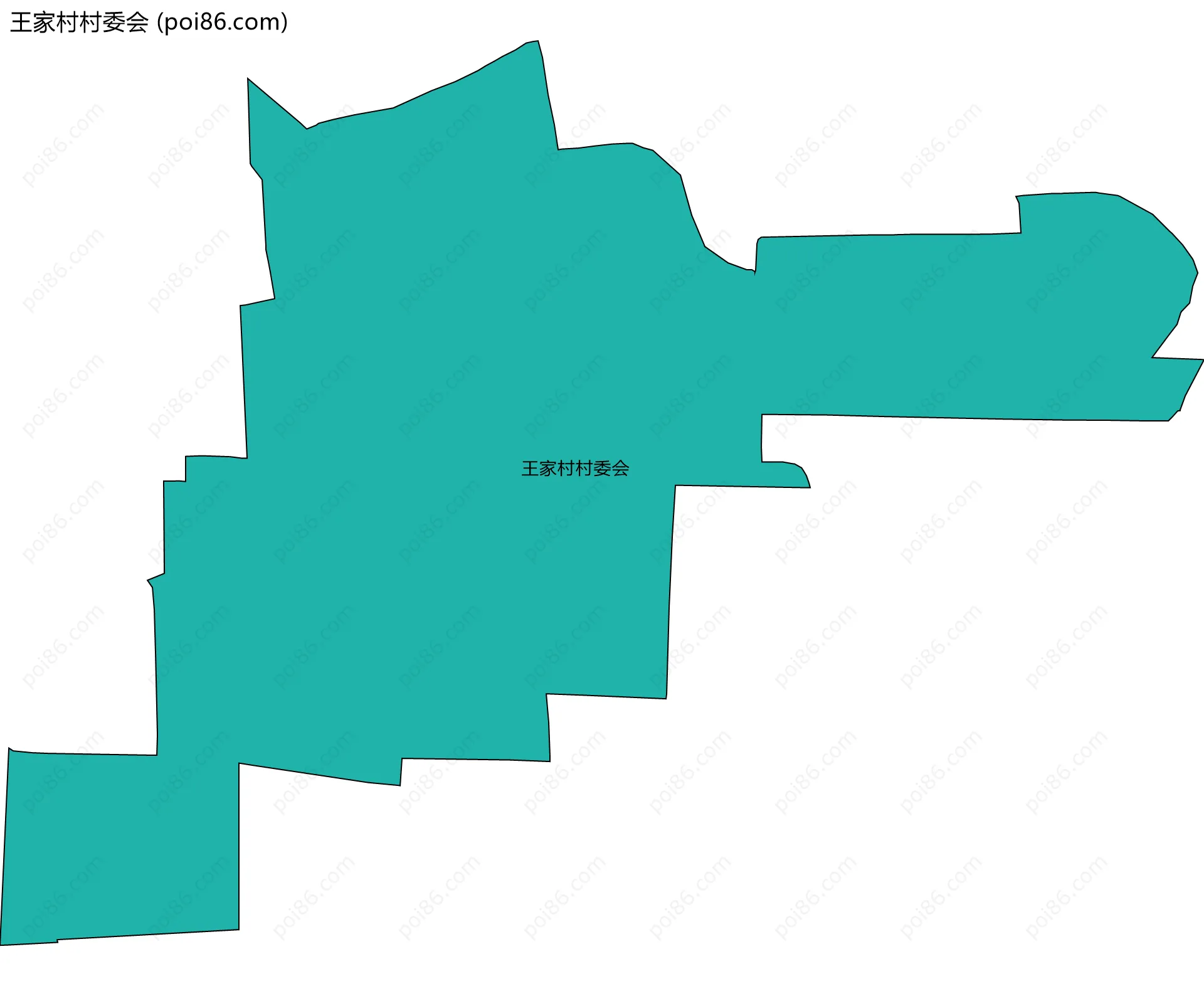 王家村村委会边界地图