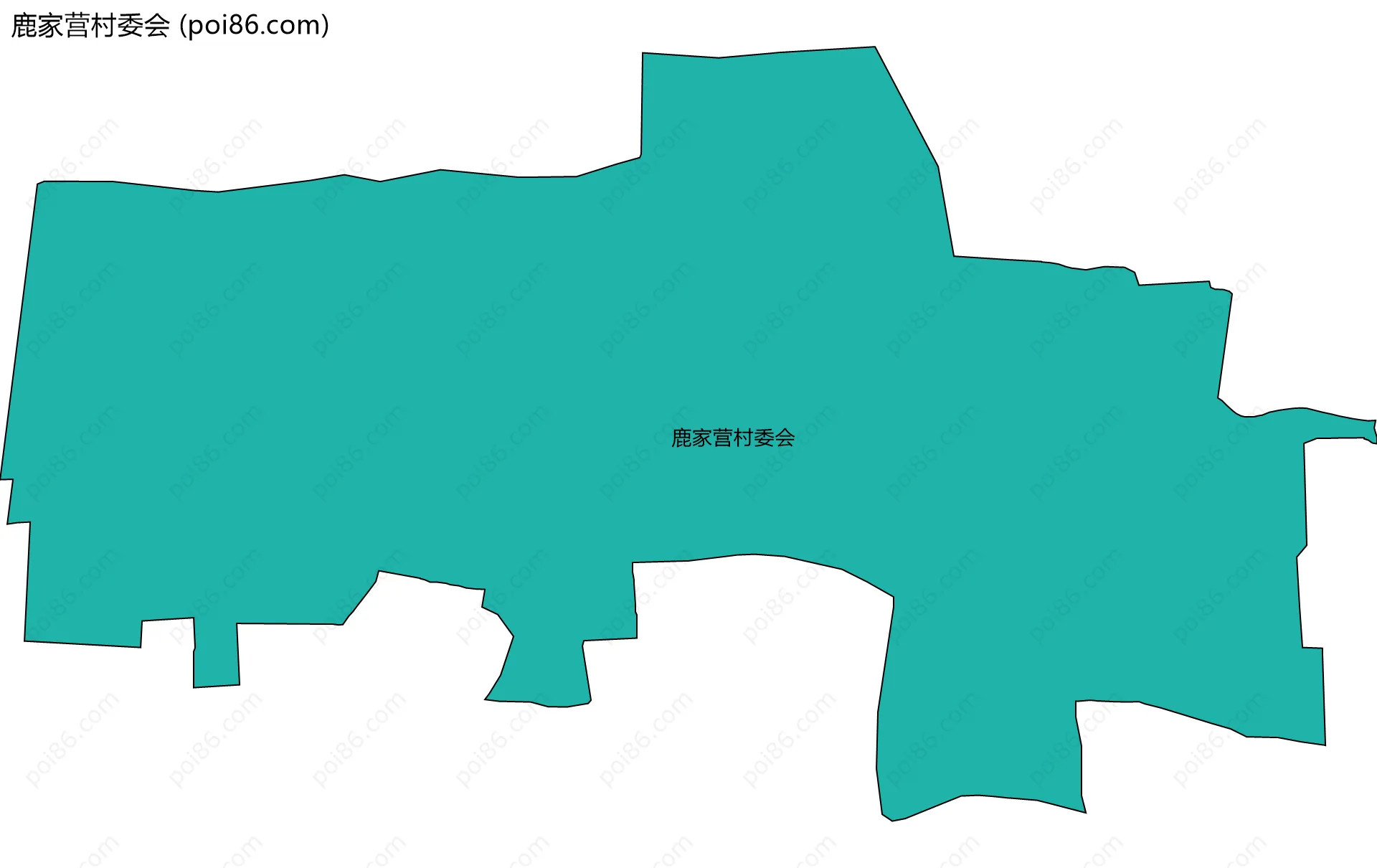 鹿家营村委会边界地图