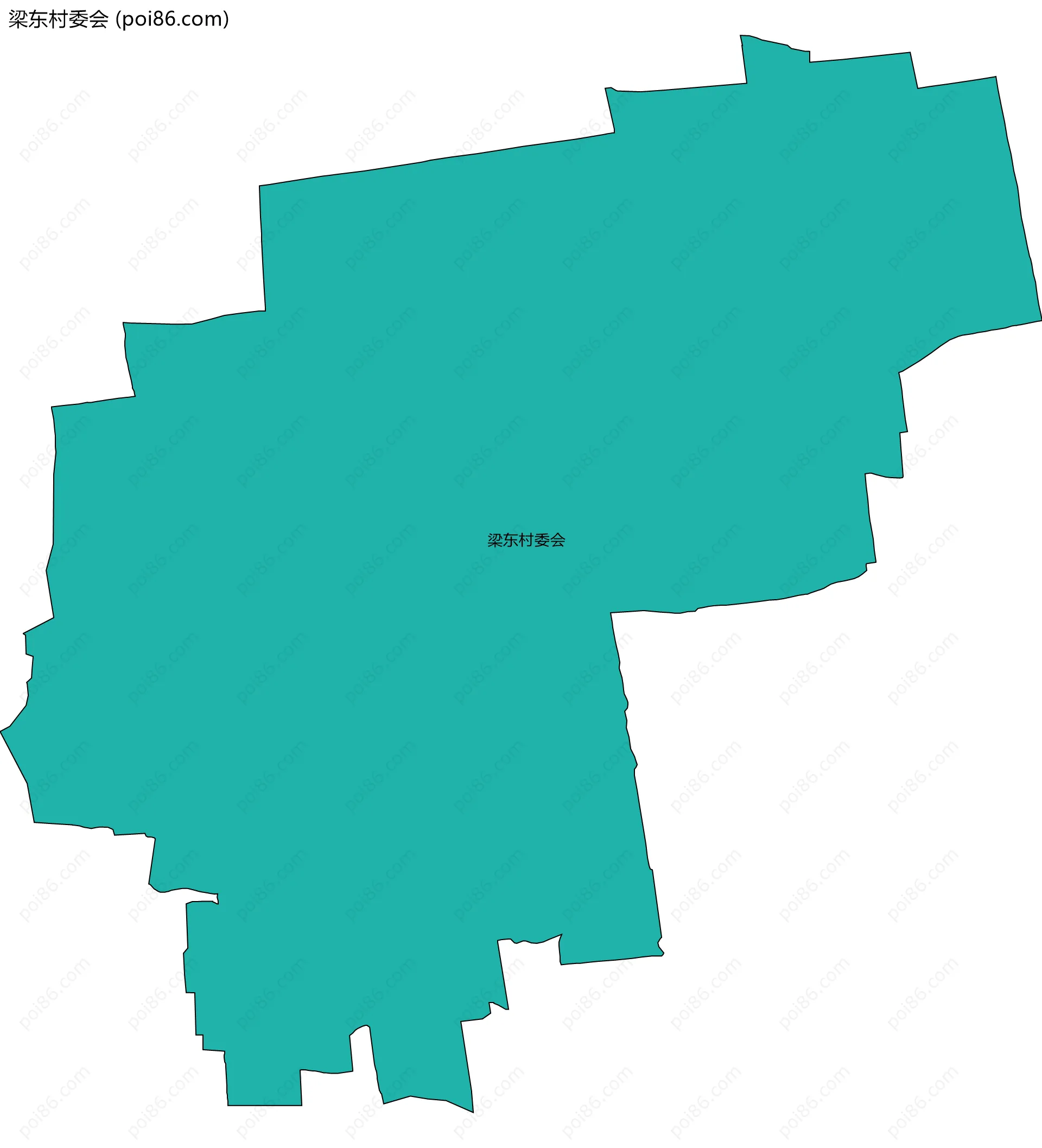 梁东村委会边界地图