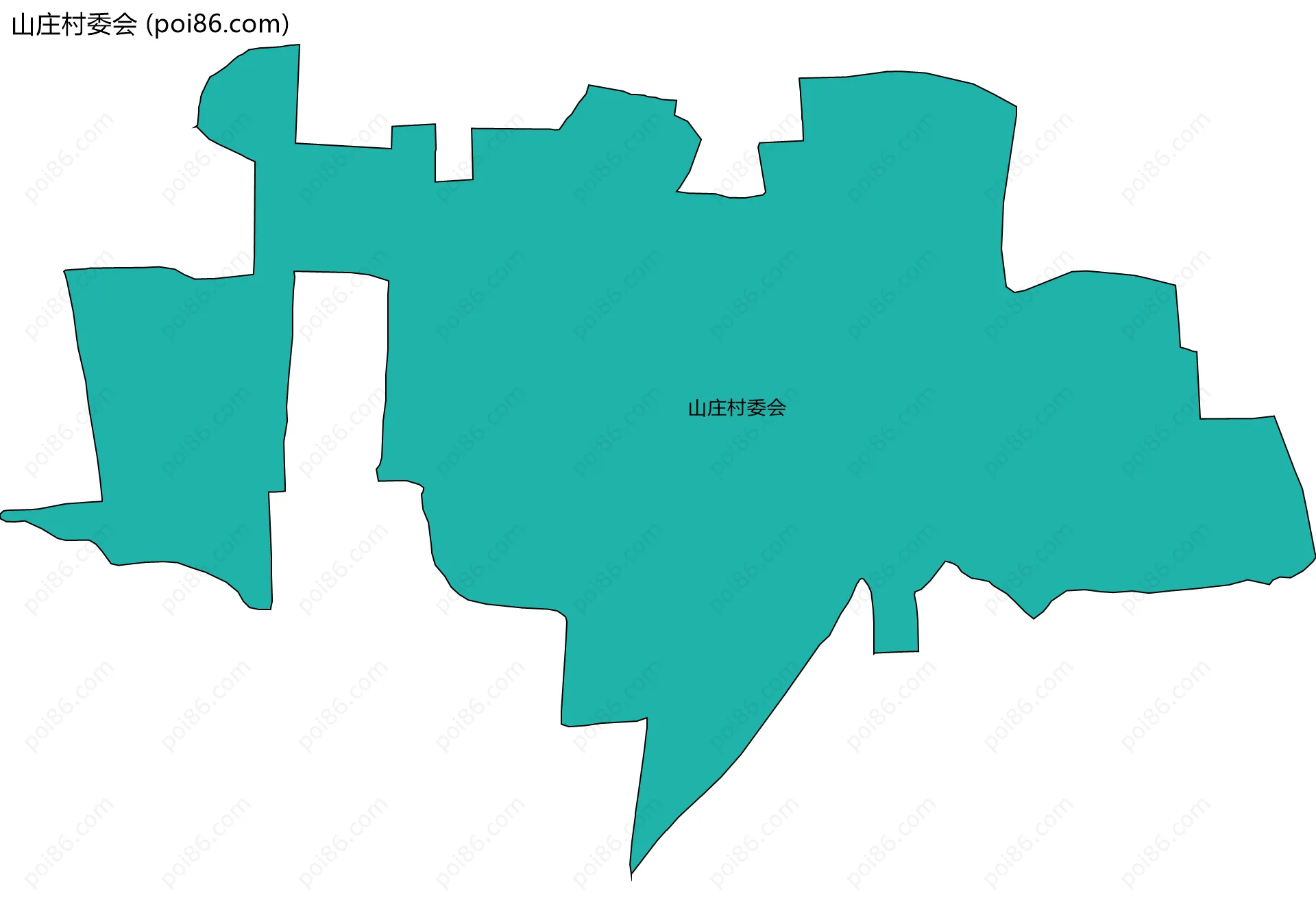 山庄村委会边界地图