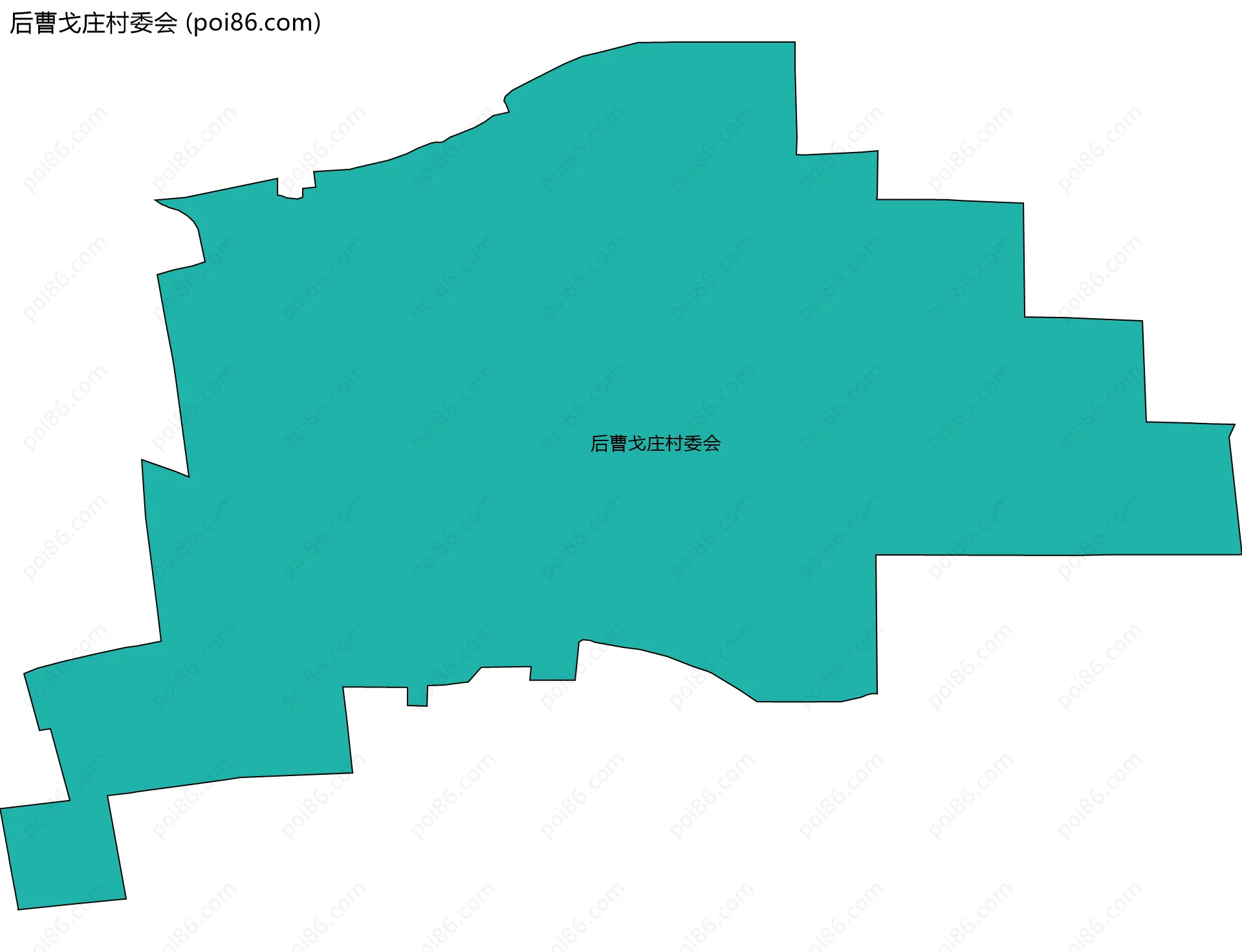 后曹戈庄村委会边界地图