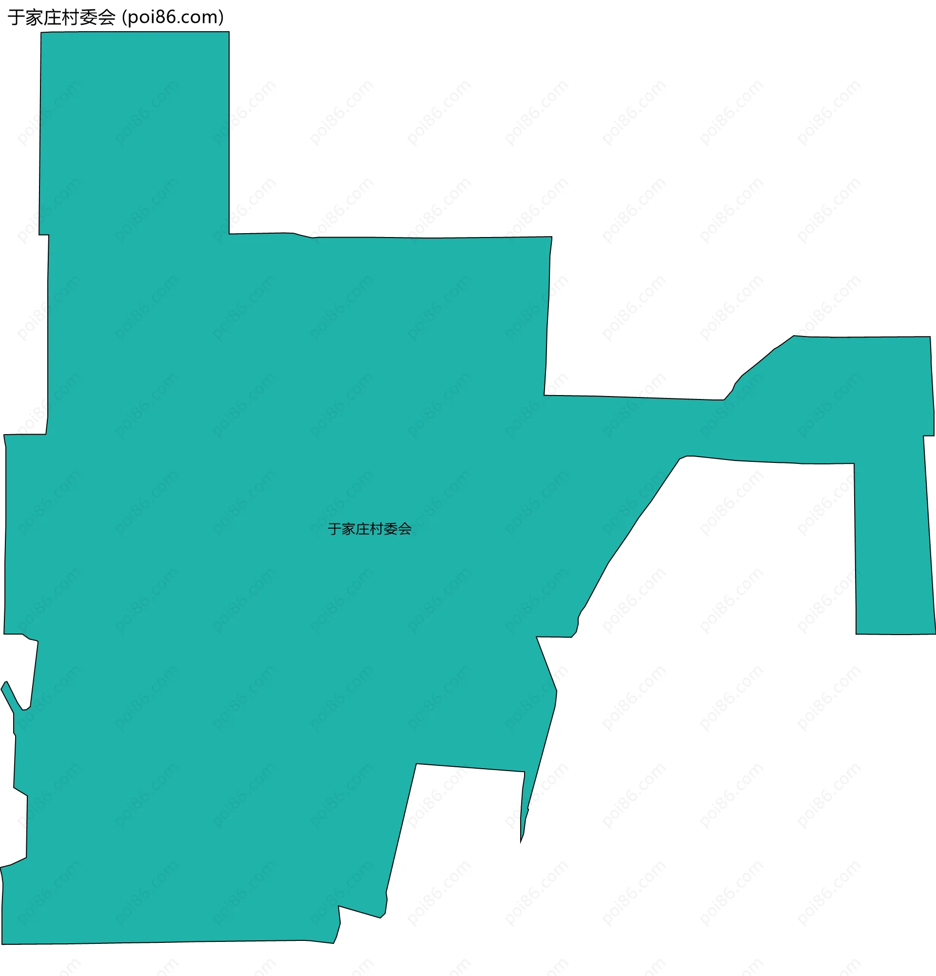 于家庄村委会边界地图