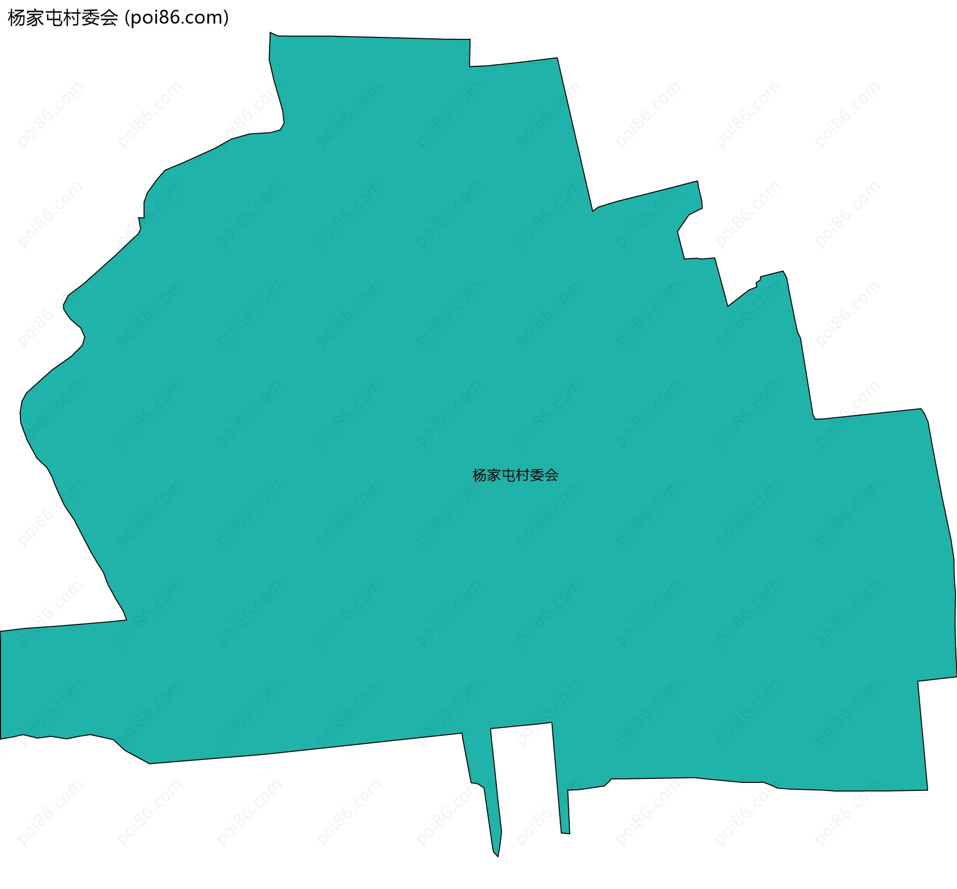 杨家屯村委会边界地图