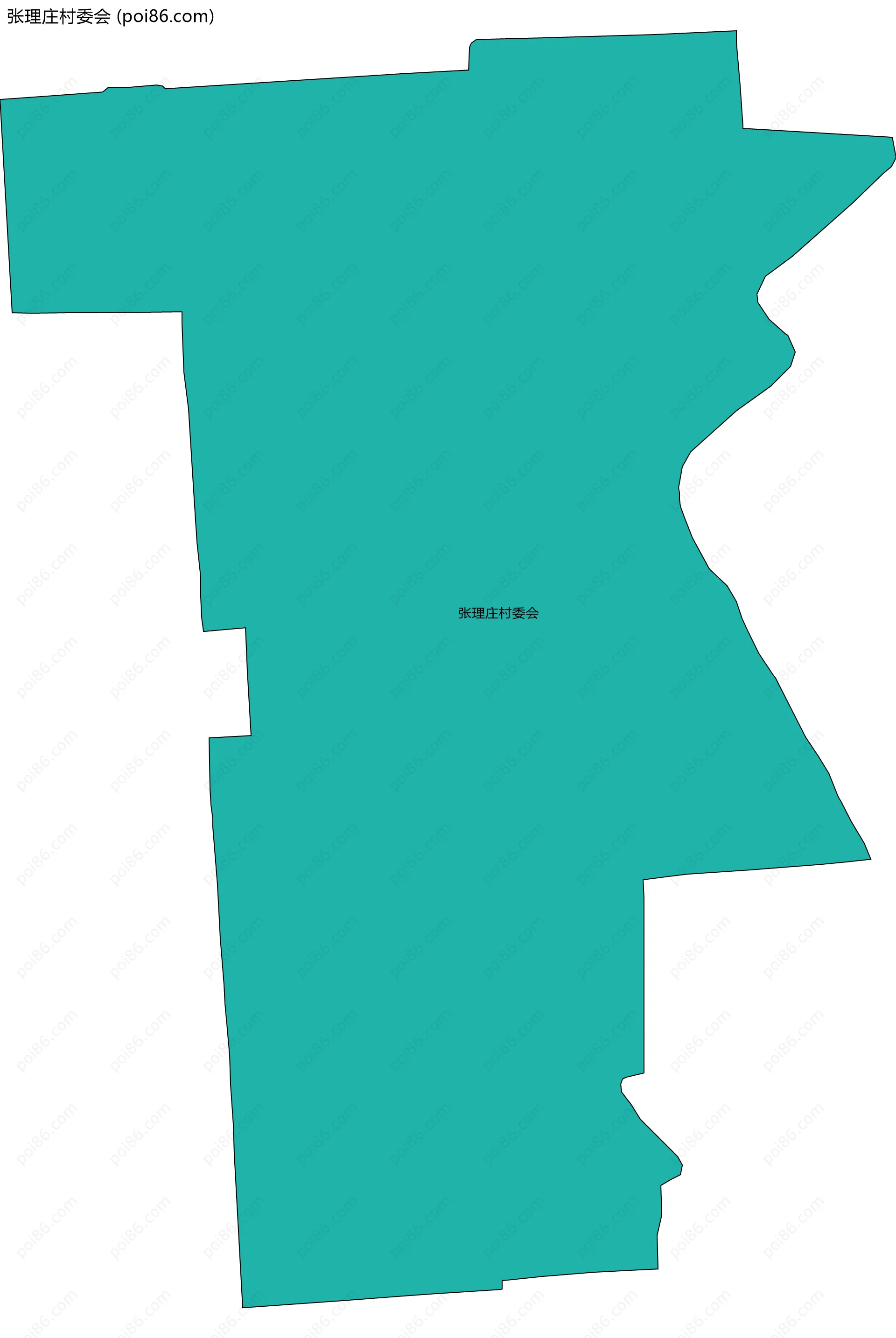 张理庄村委会边界地图