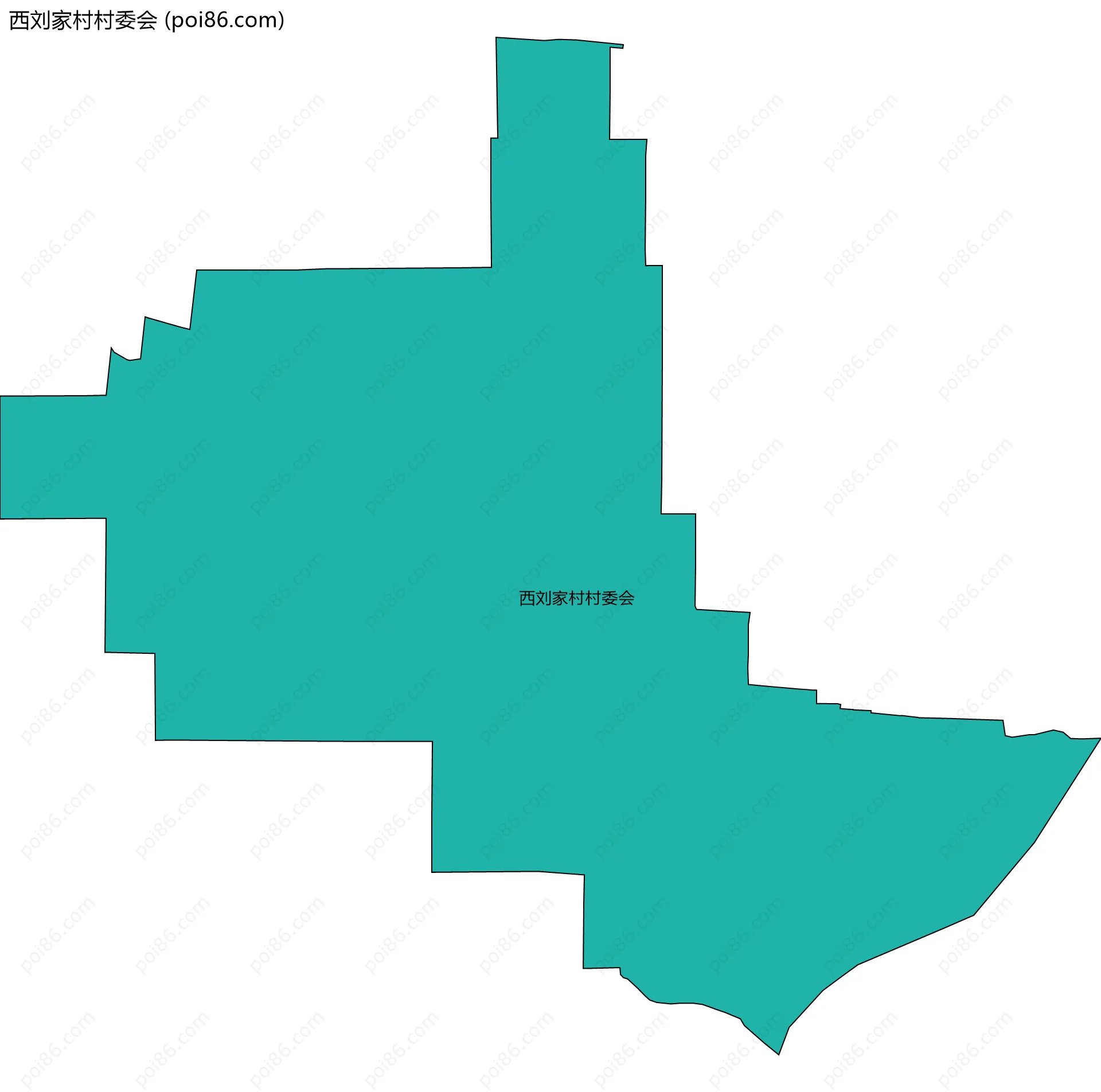 西刘家村村委会边界地图