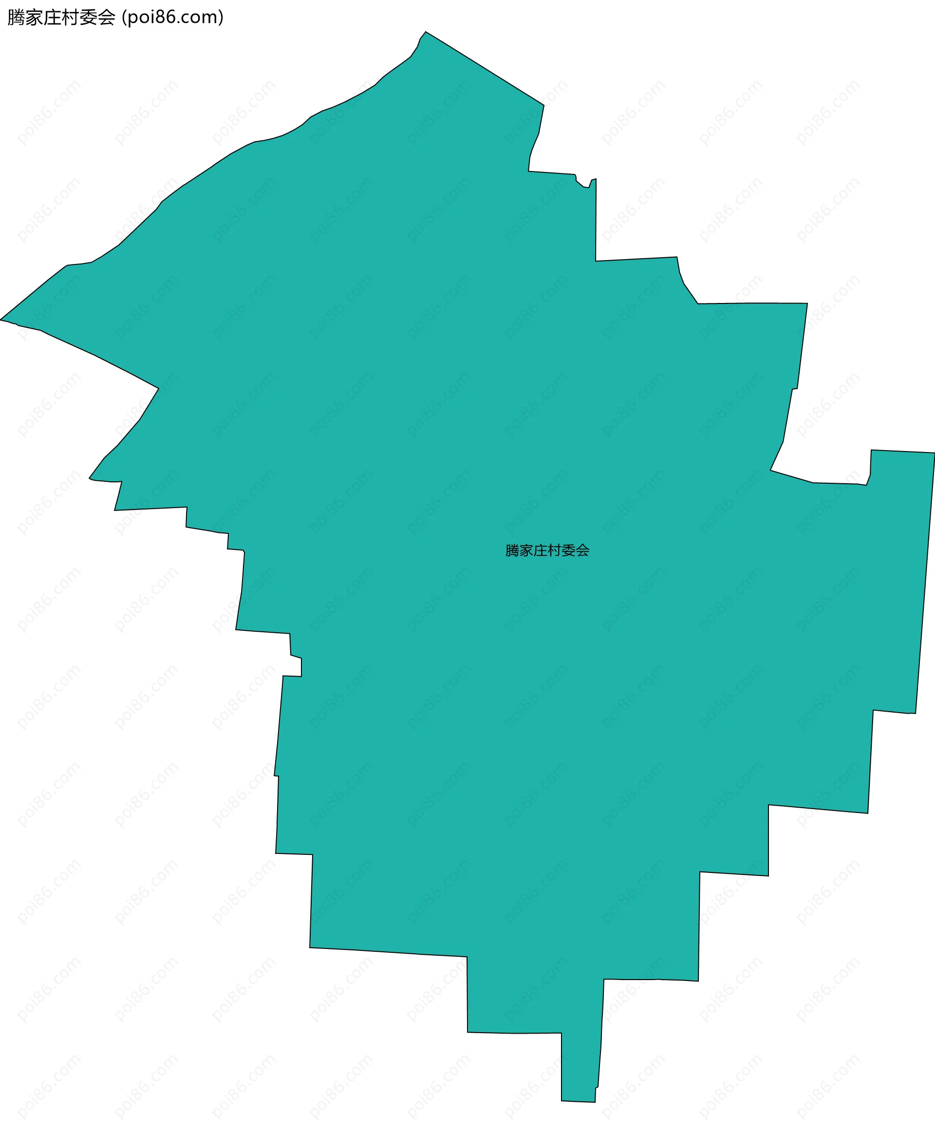 腾家庄村委会边界地图