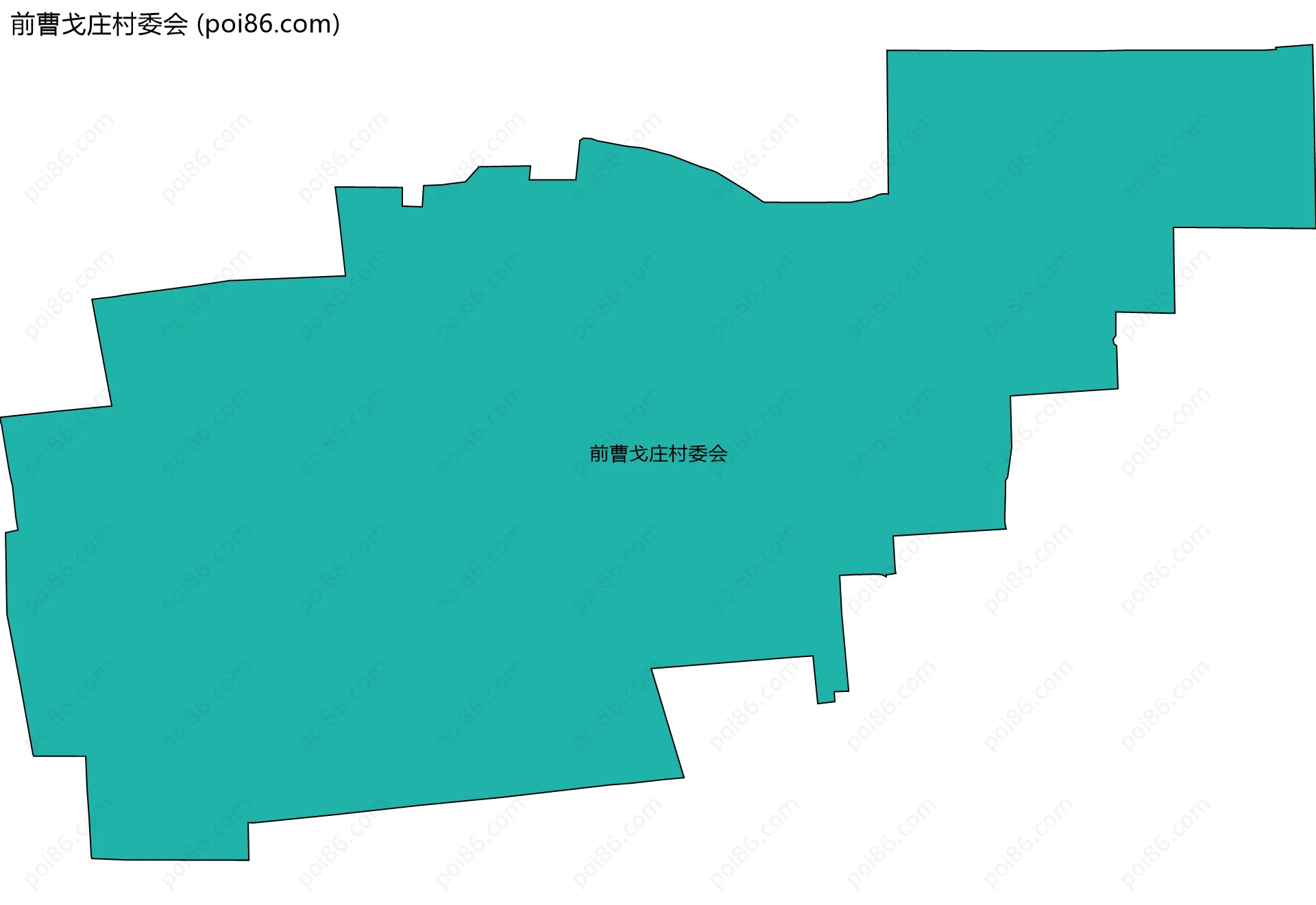 前曹戈庄村委会边界地图