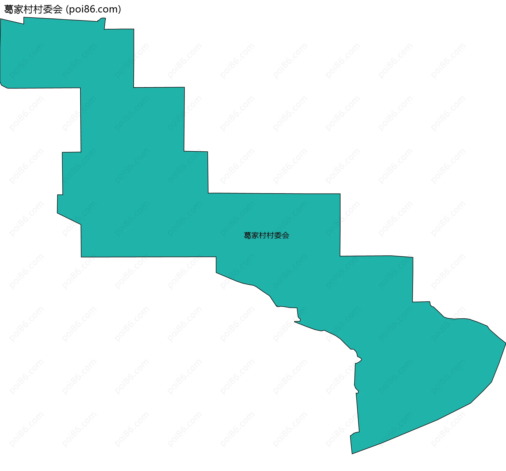 葛家村村委会边界地图