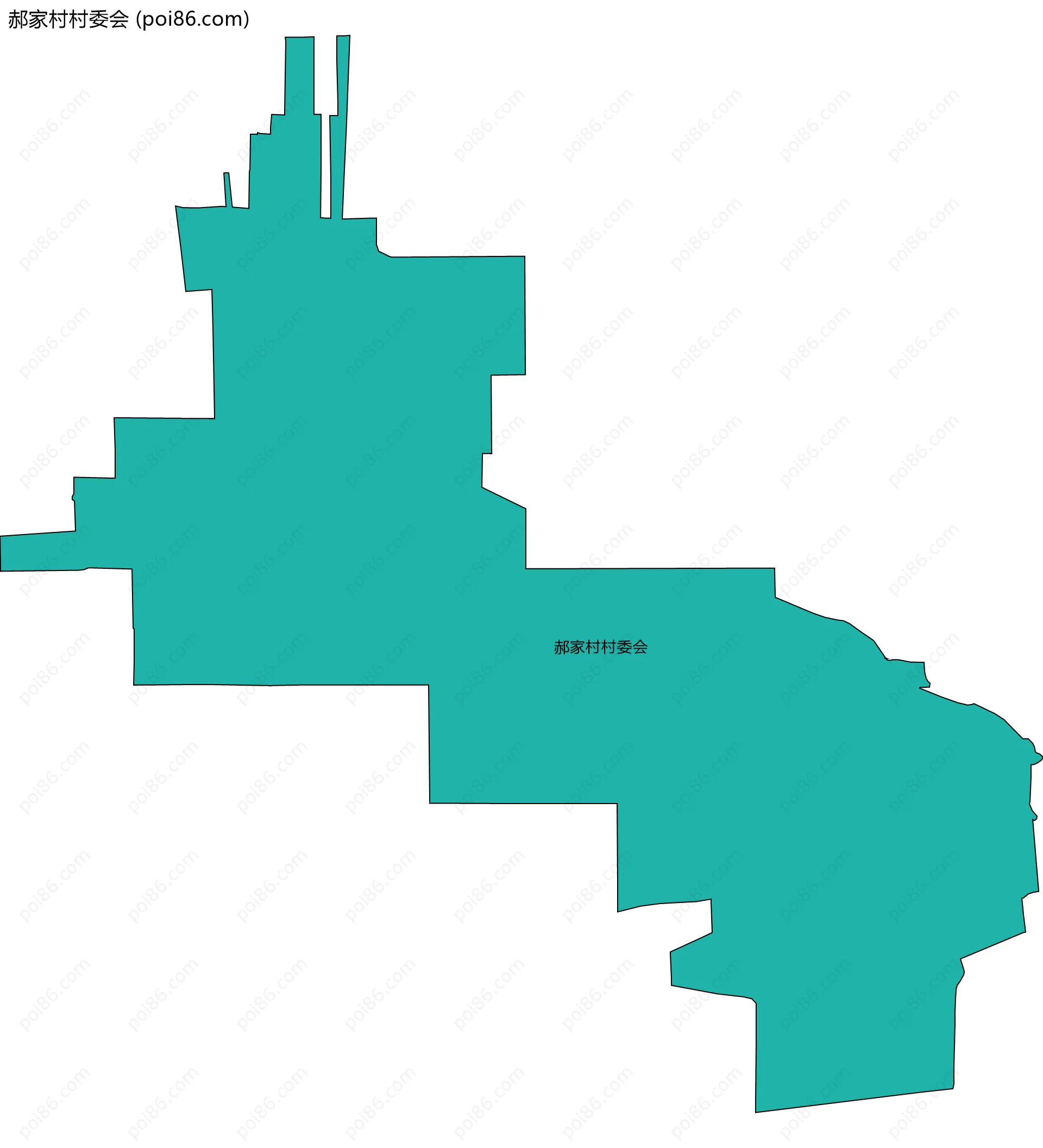 郝家村村委会边界地图