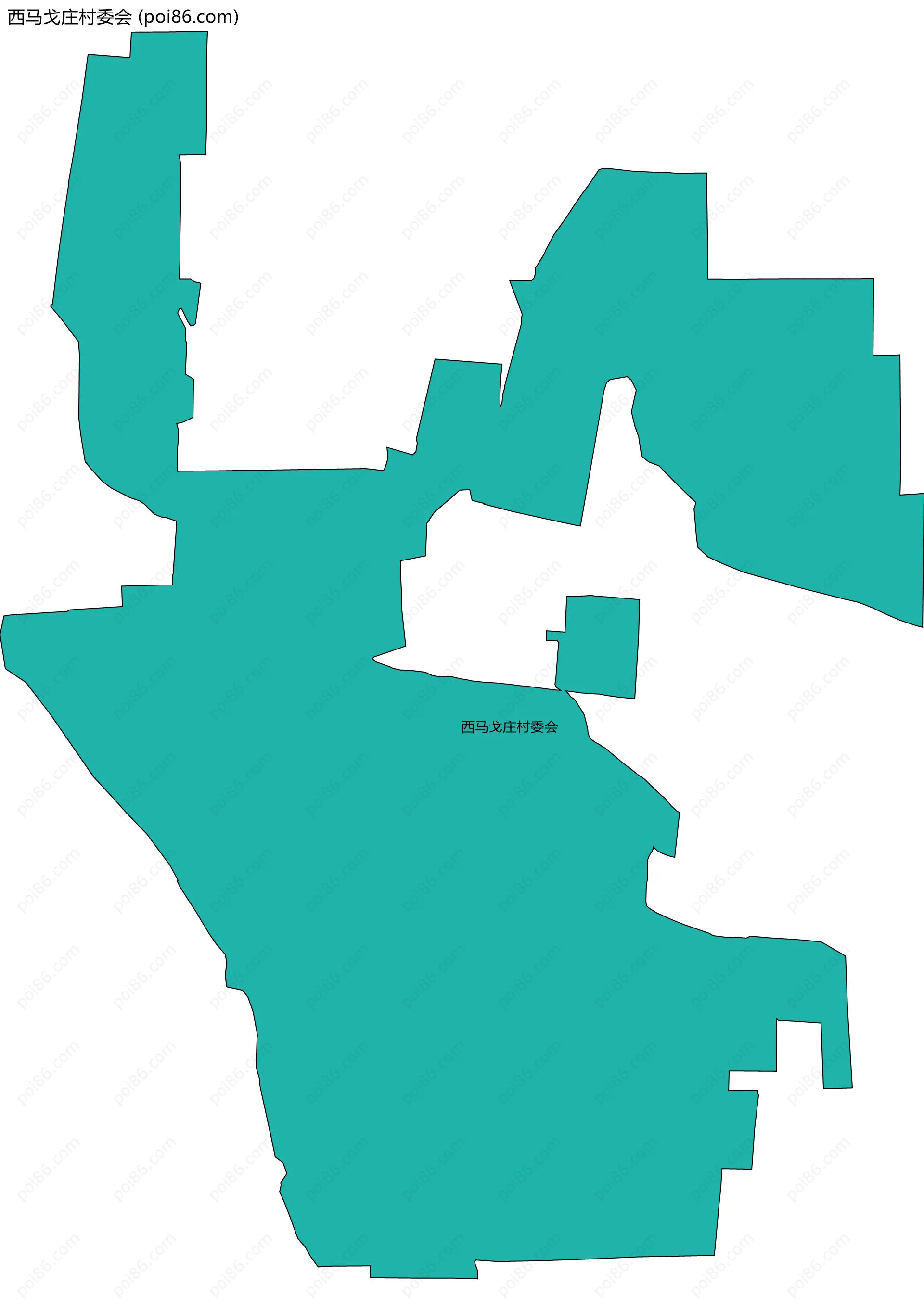 西马戈庄村委会边界地图