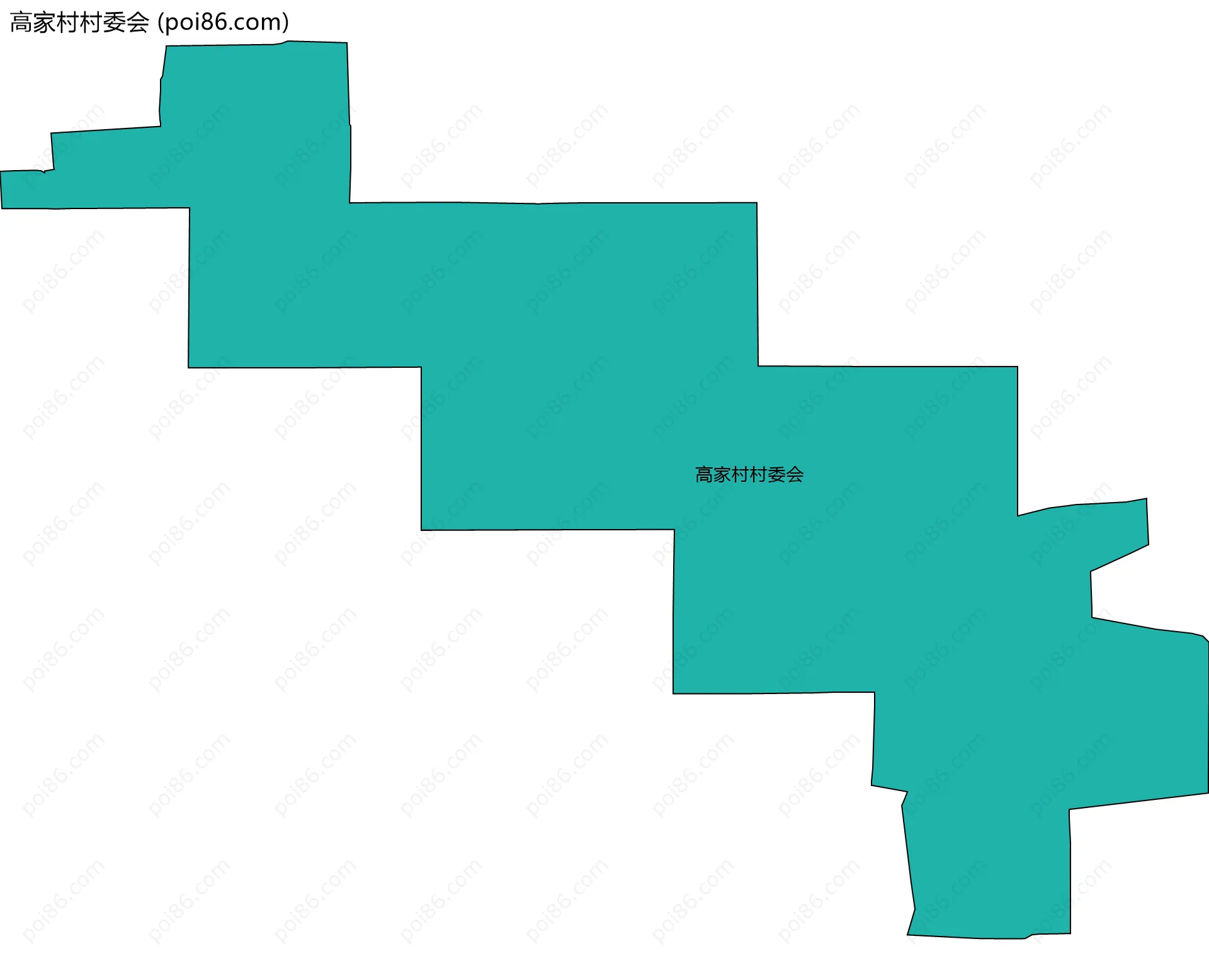 高家村村委会边界地图