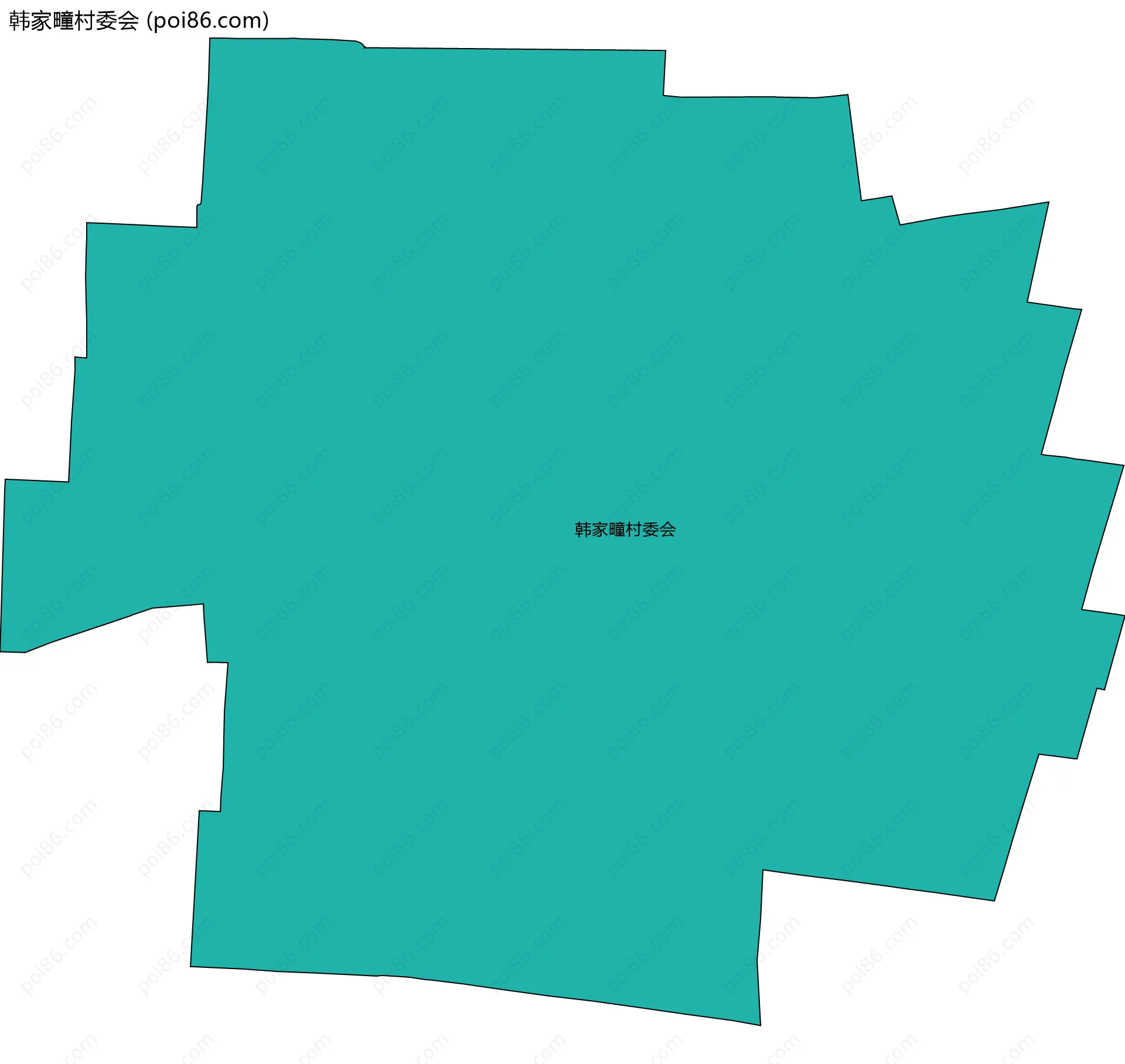 韩家疃村委会边界地图
