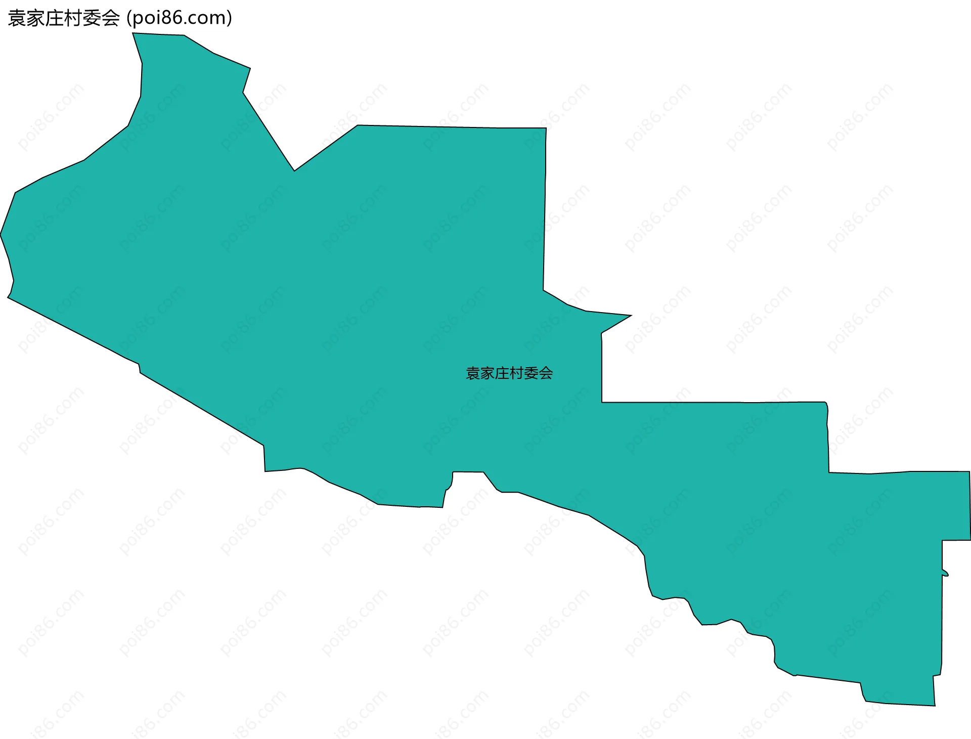 袁家庄村委会边界地图