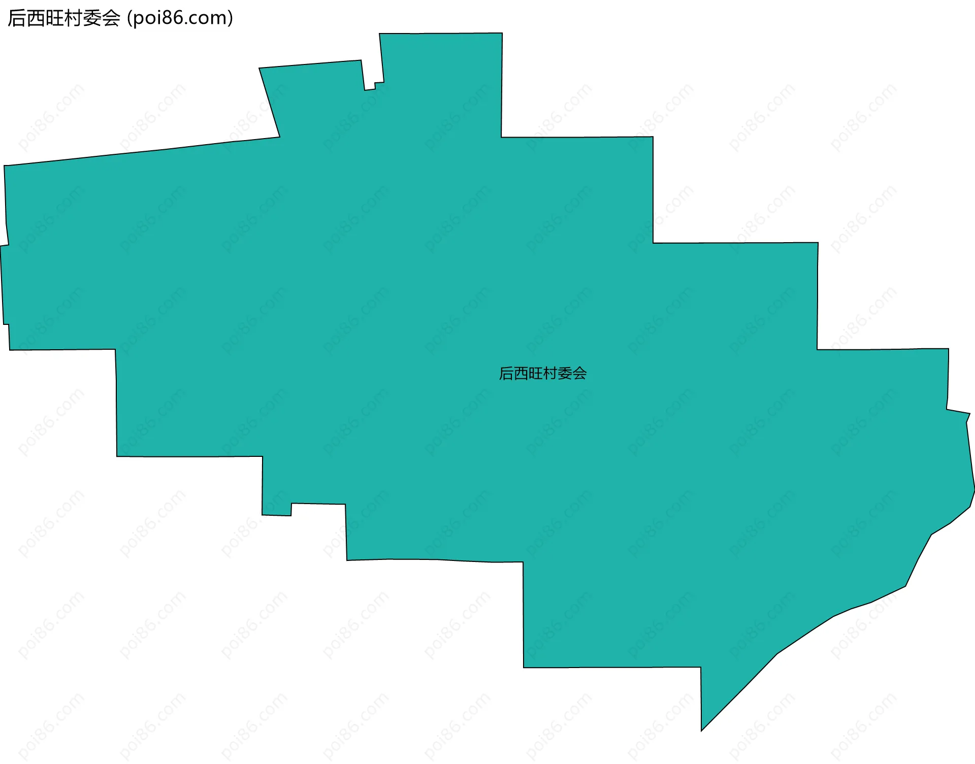 后西旺村委会边界地图