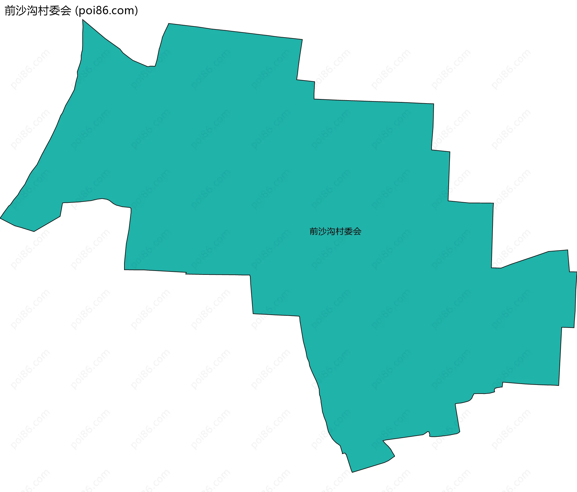 前沙沟村委会边界地图