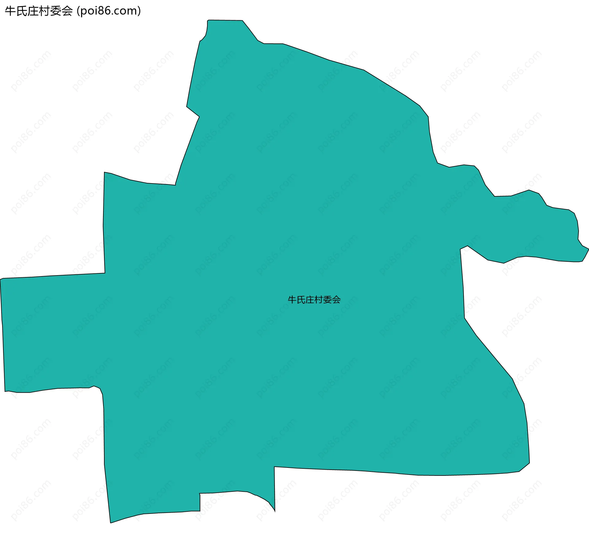 牛氏庄村委会边界地图