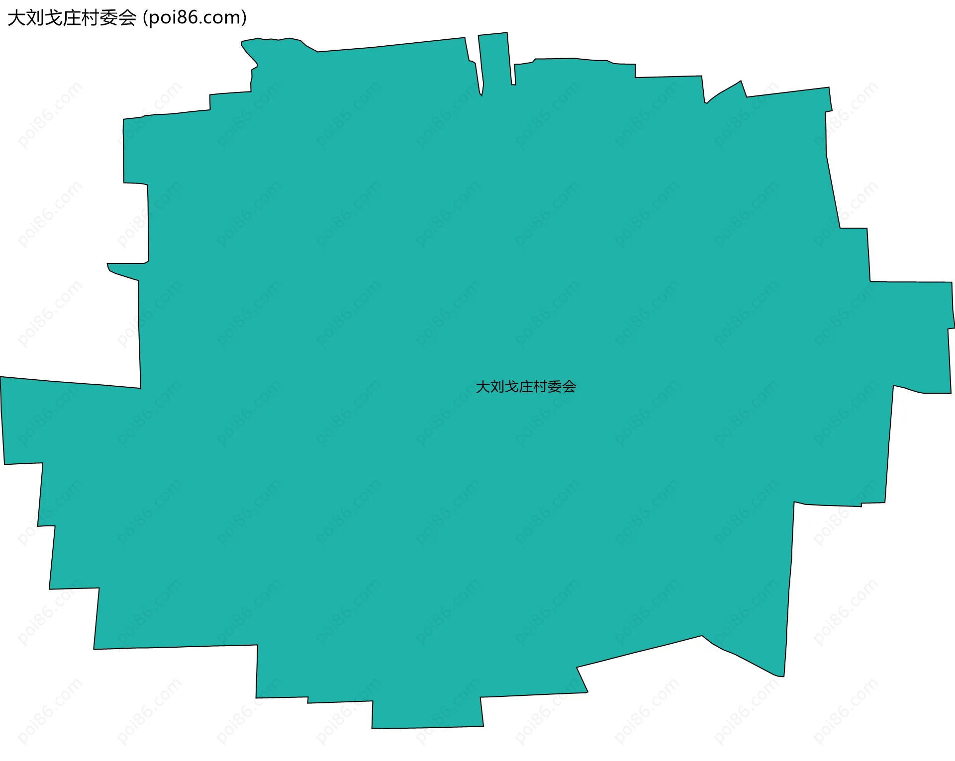大刘戈庄村委会边界地图