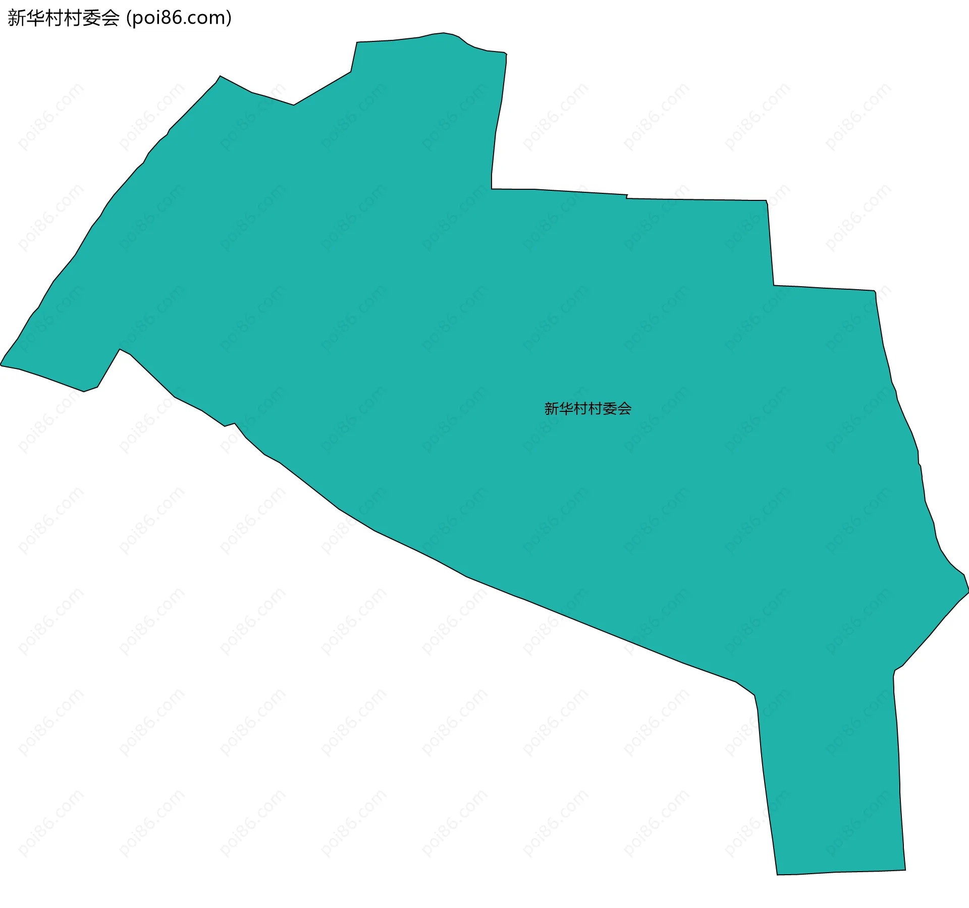新华村村委会边界地图