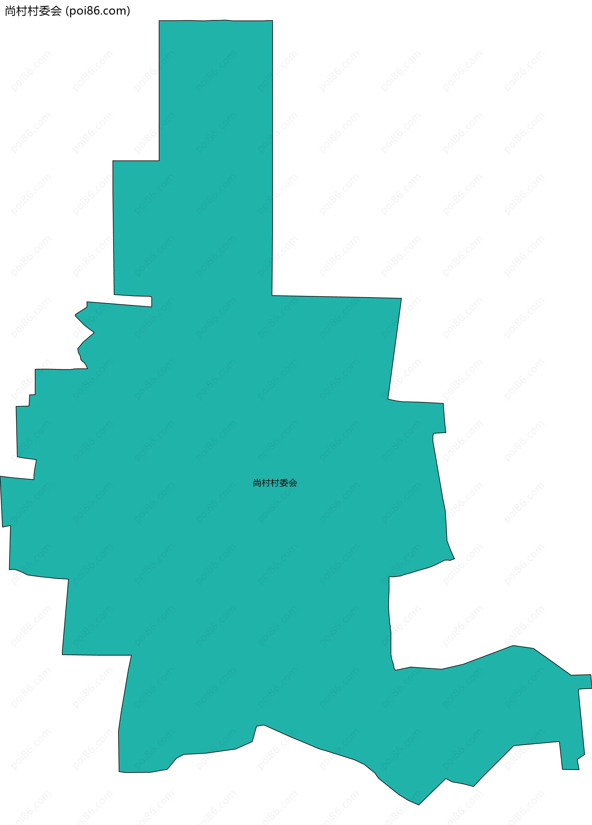 尚村村委会边界地图