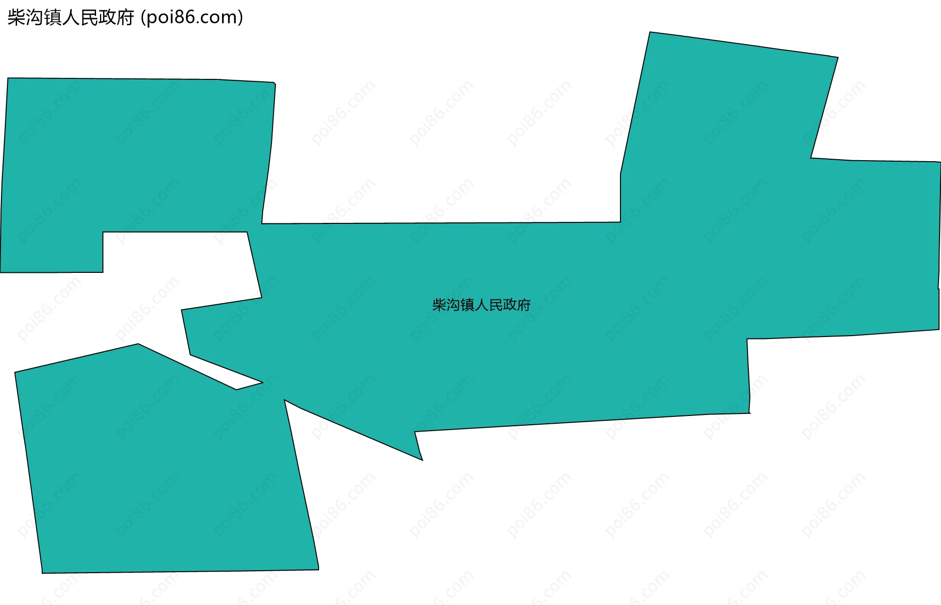 柴沟镇人民政府边界地图