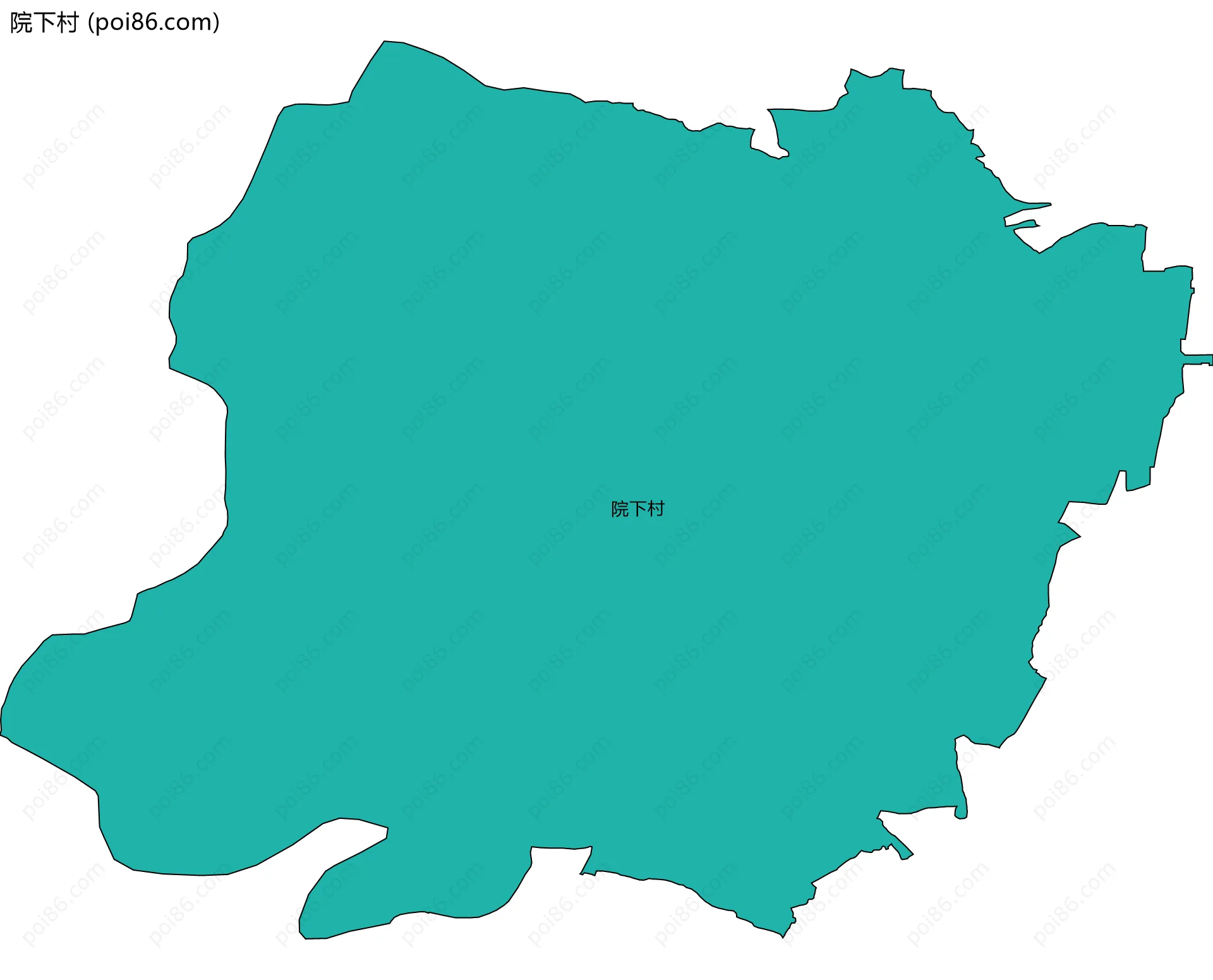 院下村边界地图
