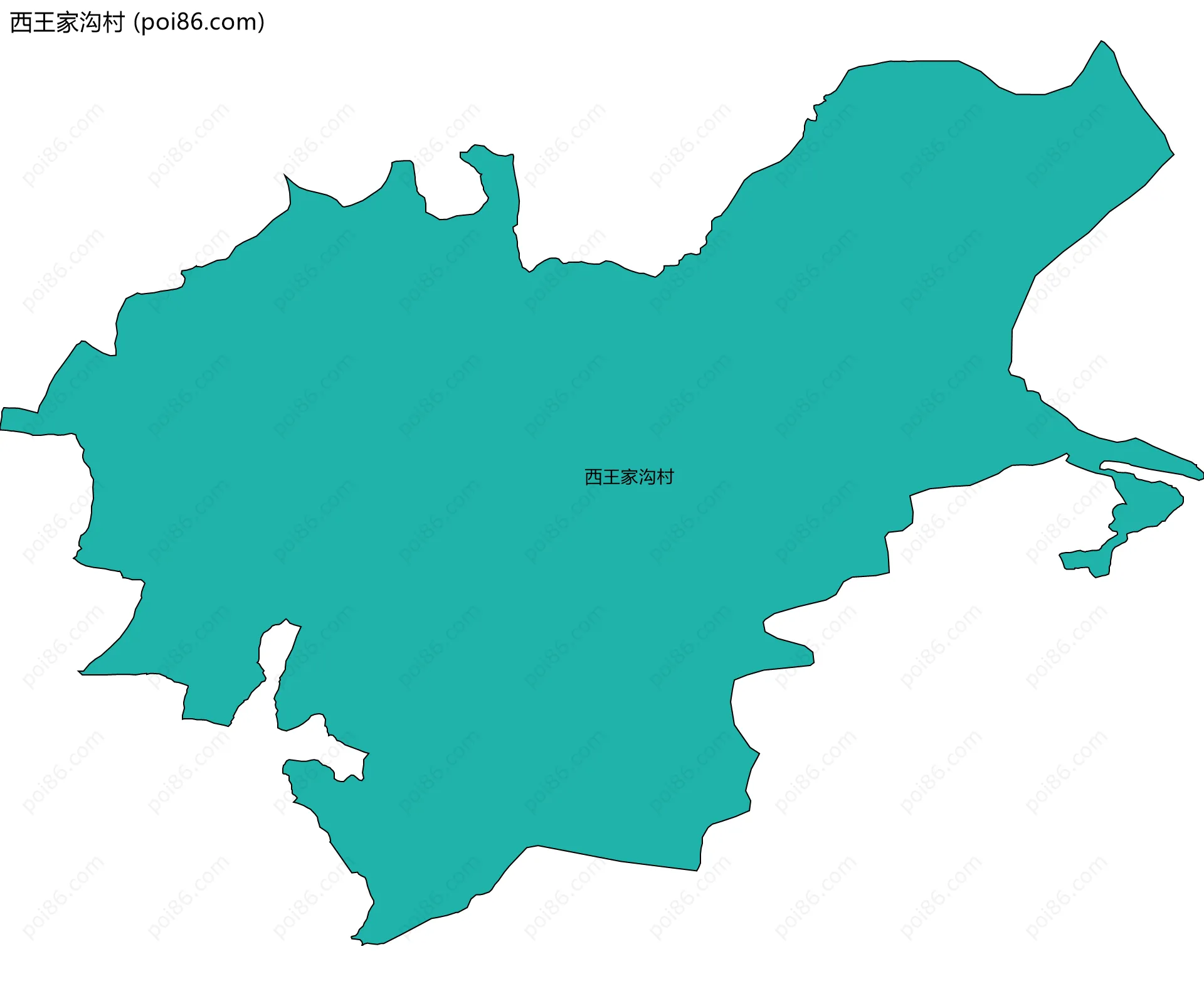 西王家沟村边界地图