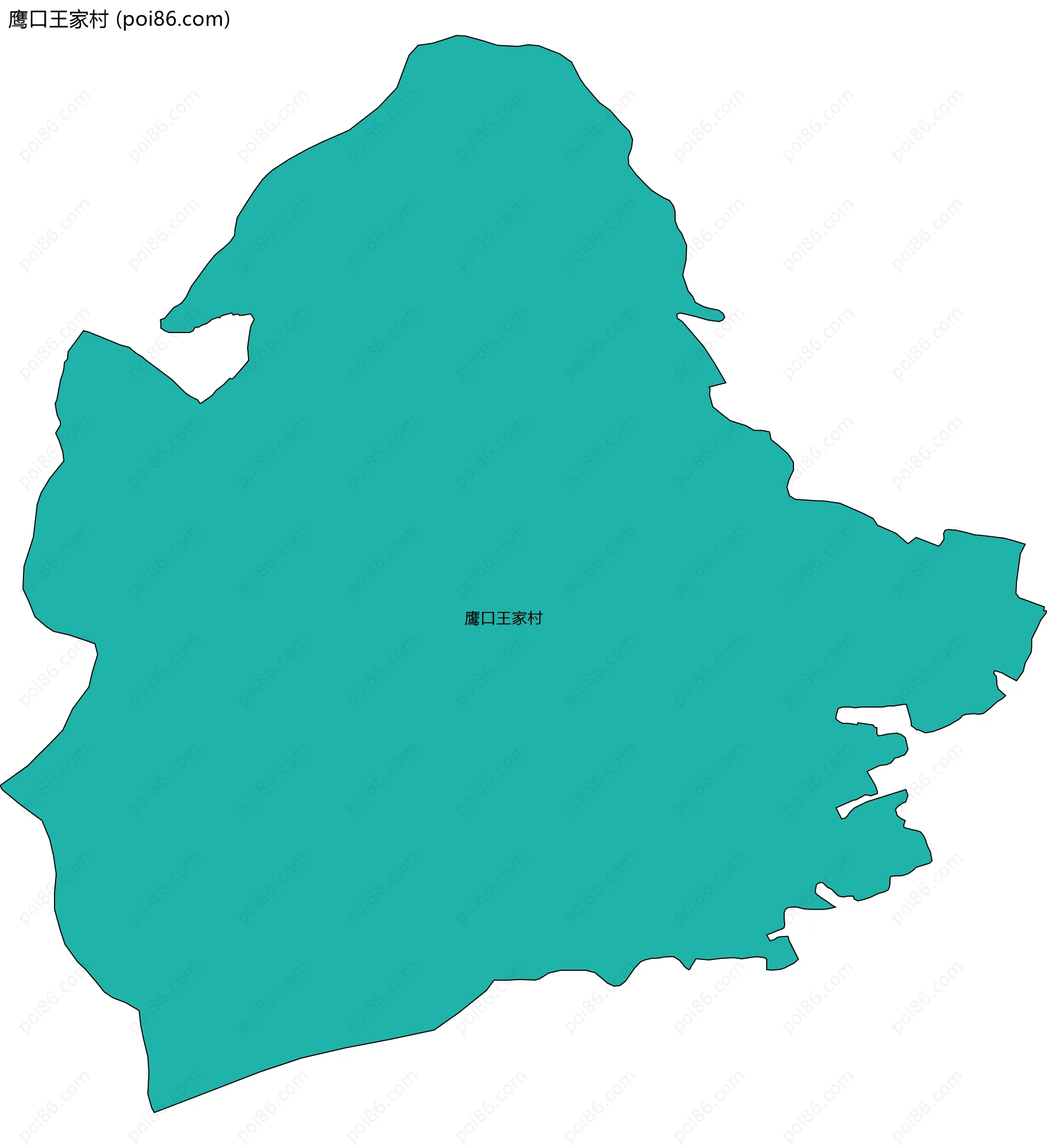 鹰口王家村边界地图