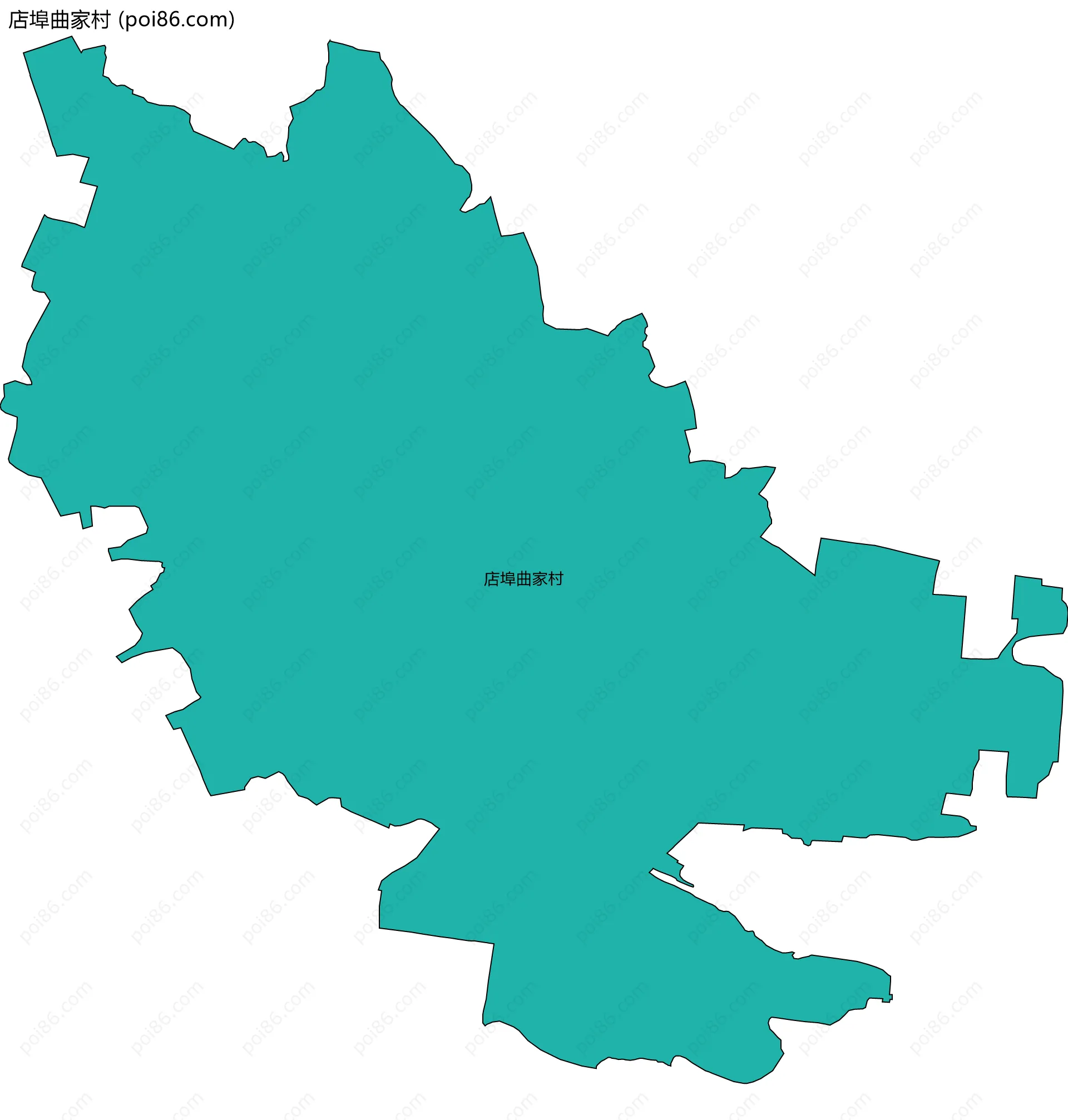 店埠曲家村边界地图