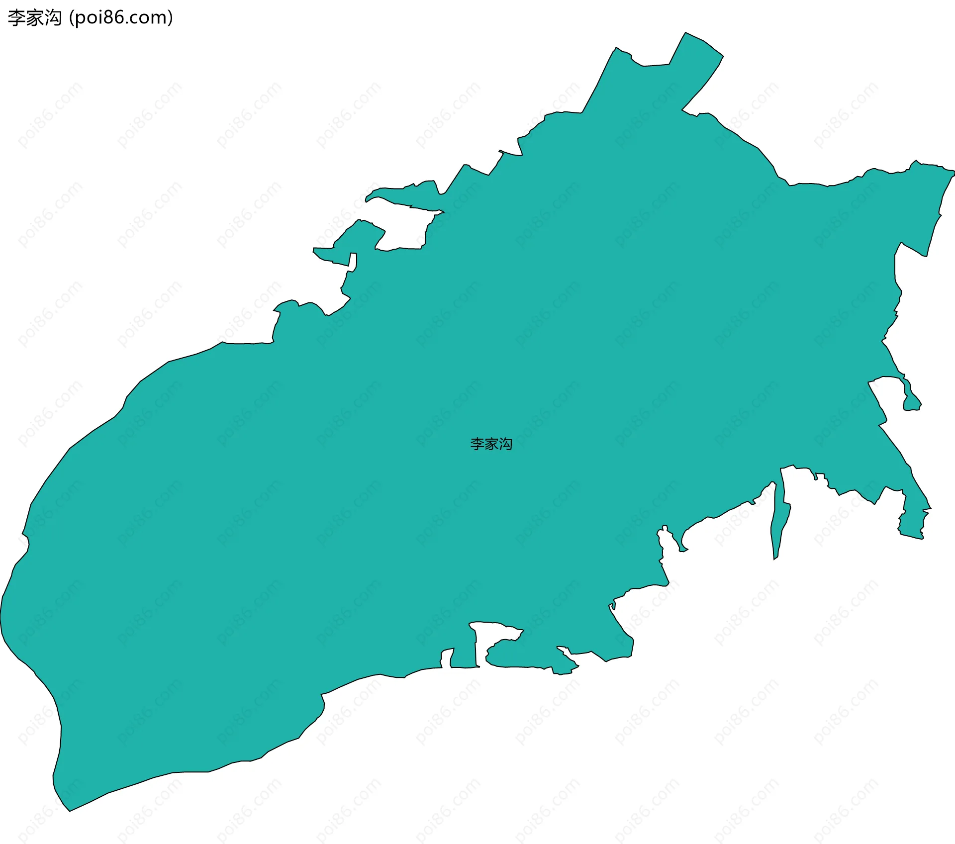 李家沟边界地图