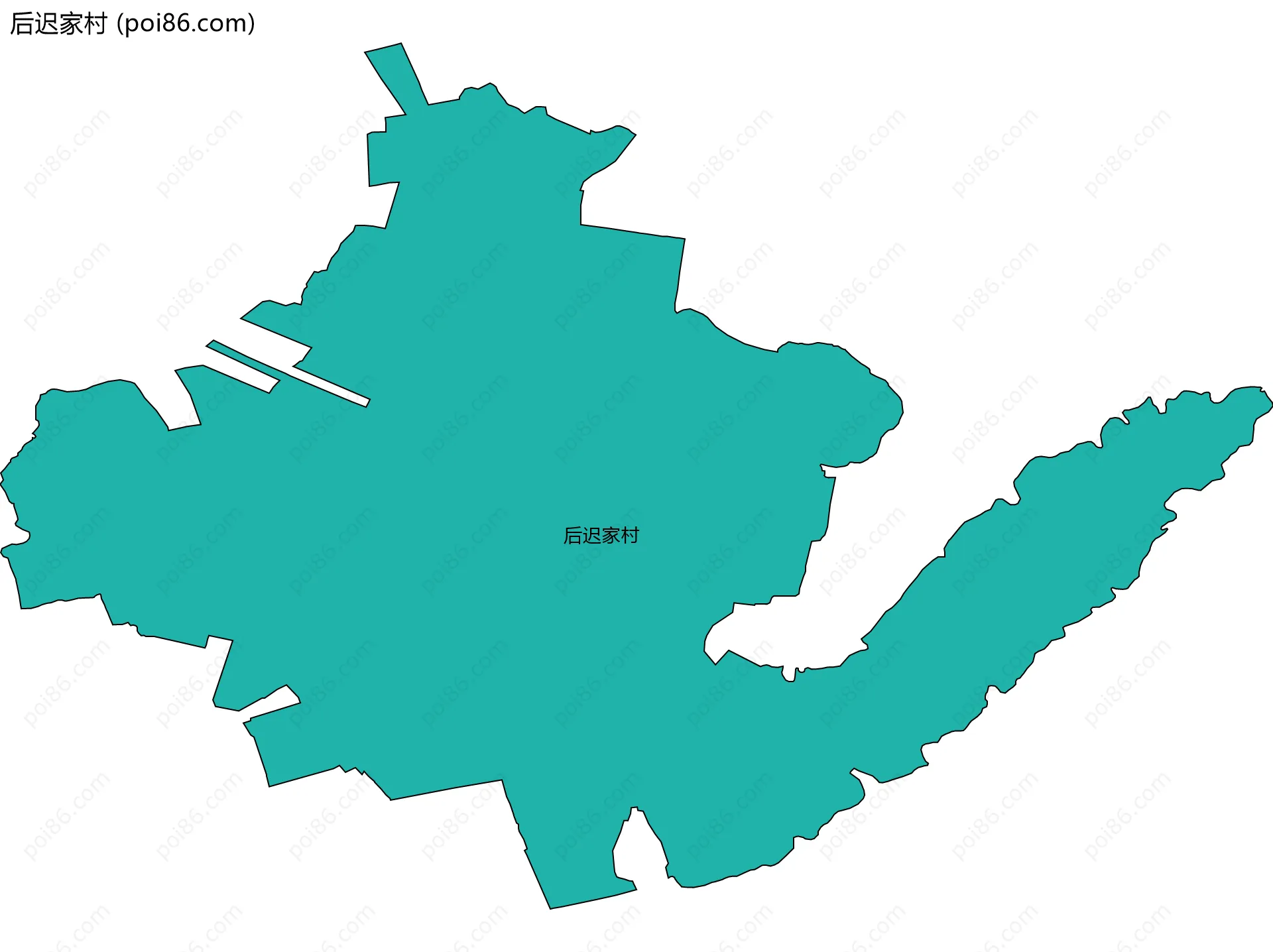 后迟家村边界地图