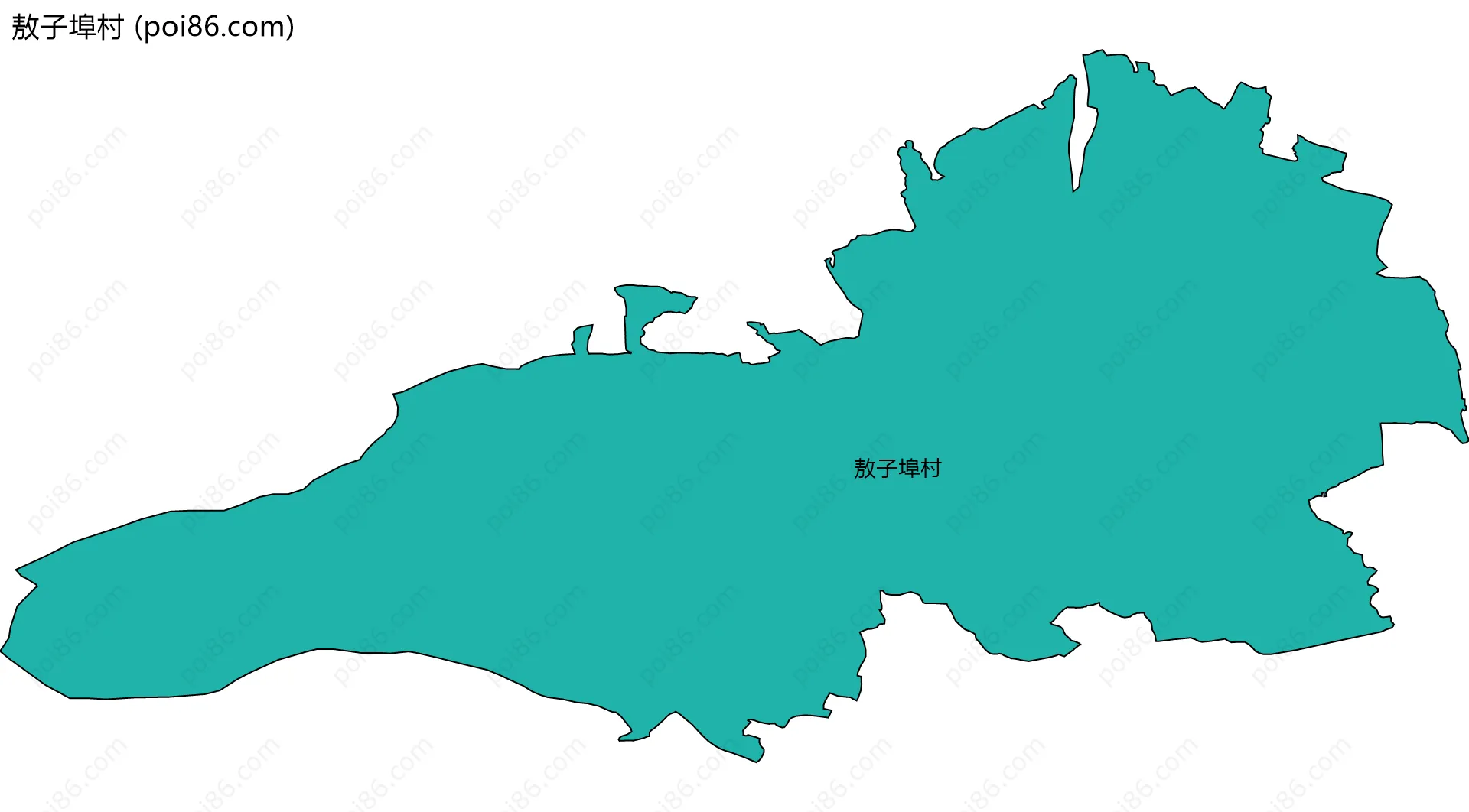 敖子埠村边界地图