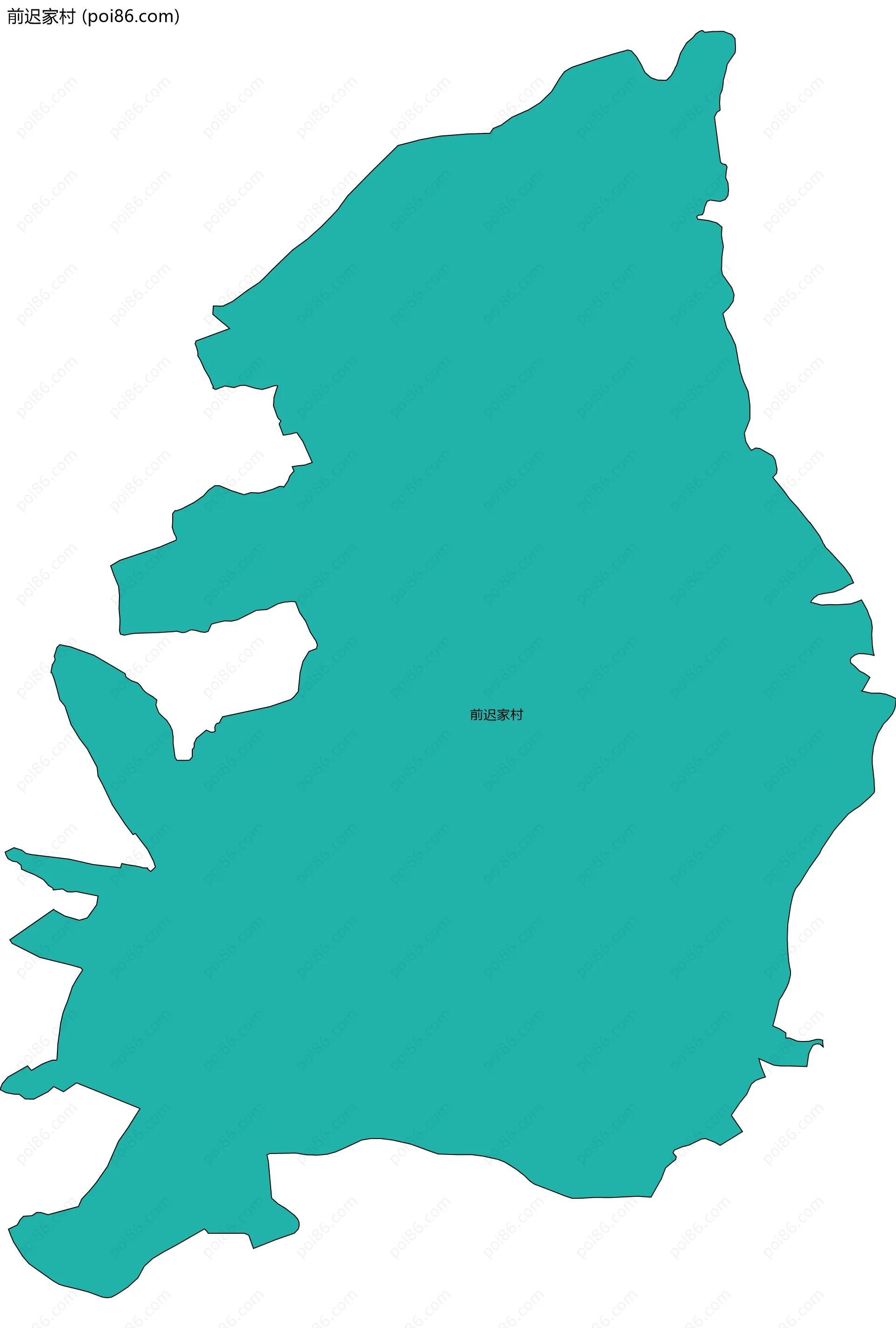 前迟家村边界地图