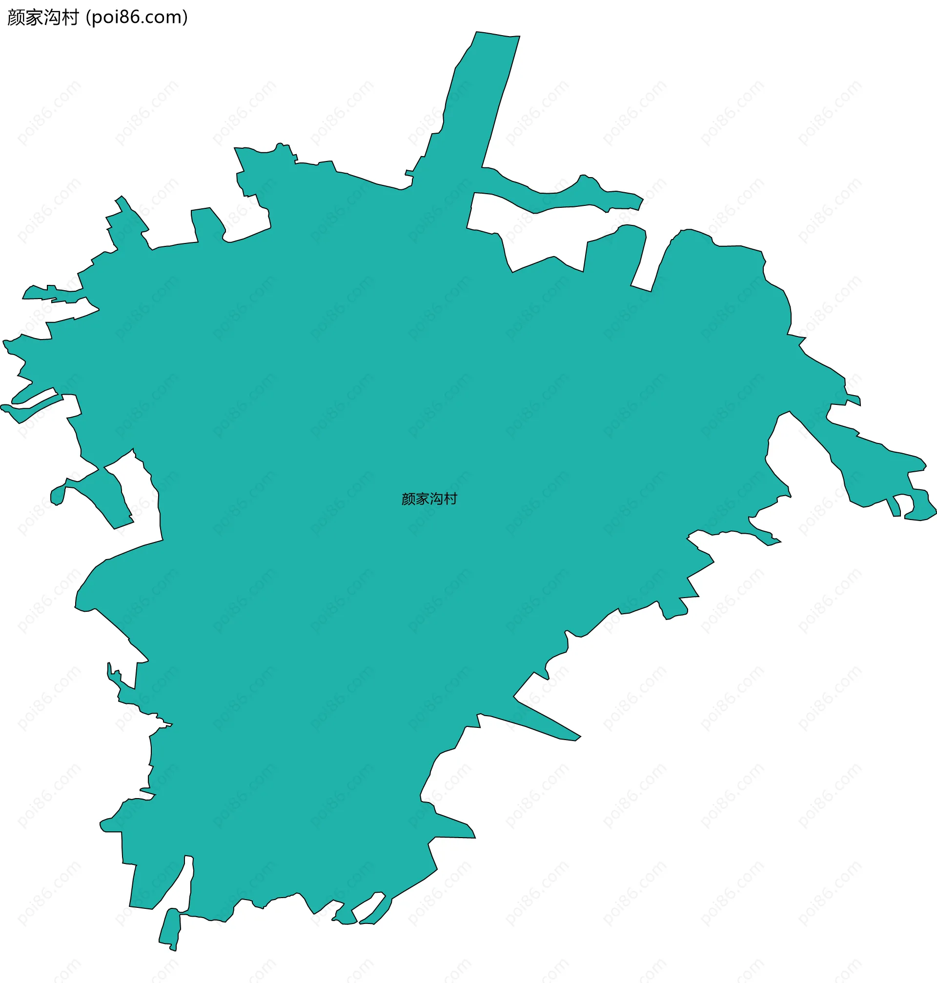 颜家沟村边界地图