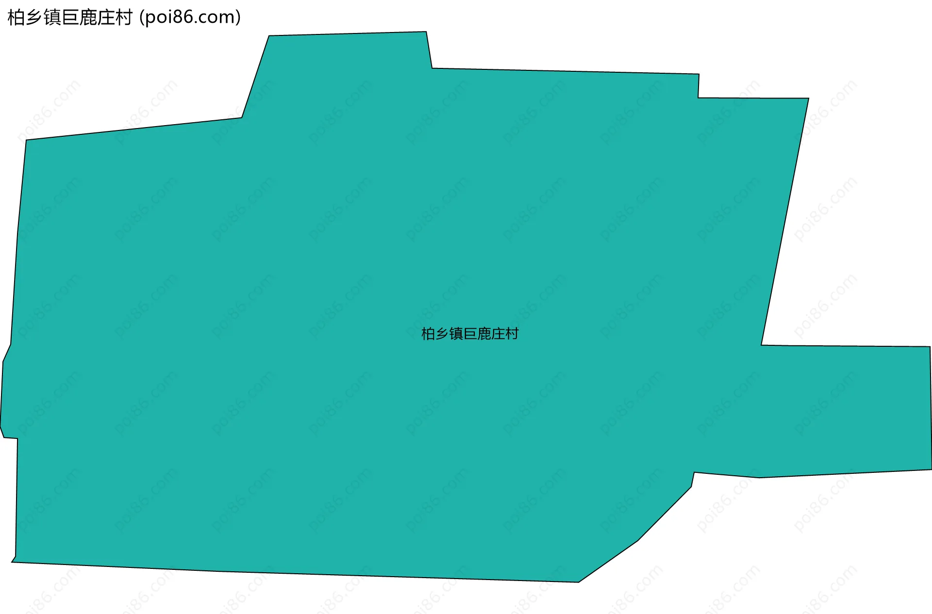柏乡镇巨鹿庄村边界地图