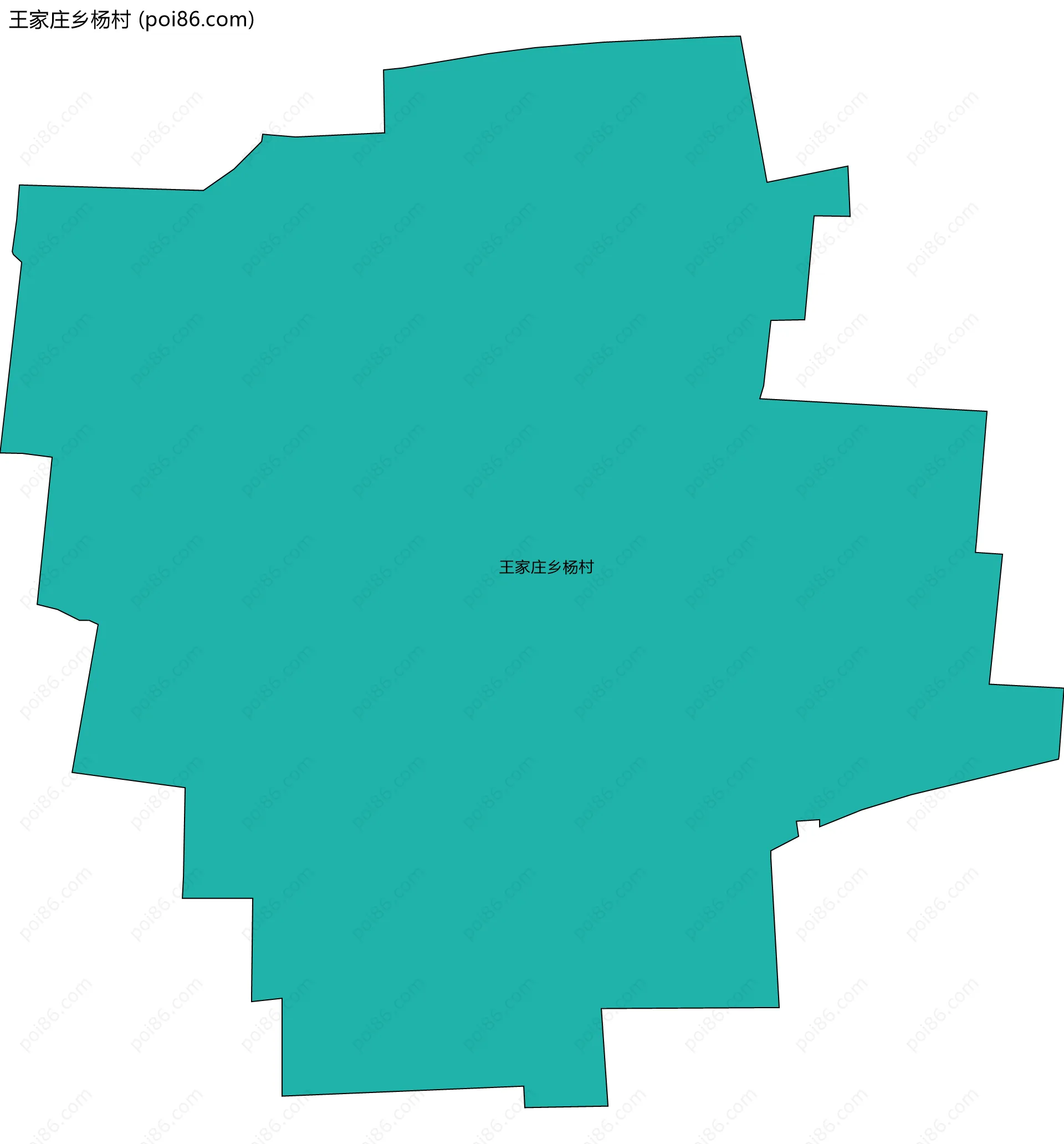 王家庄乡杨村边界地图