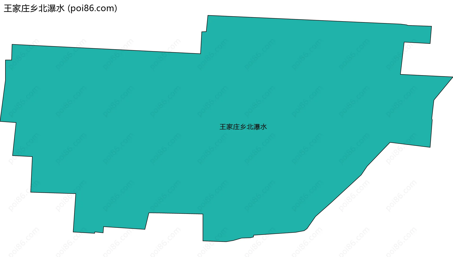 王家庄乡北瀑水边界地图