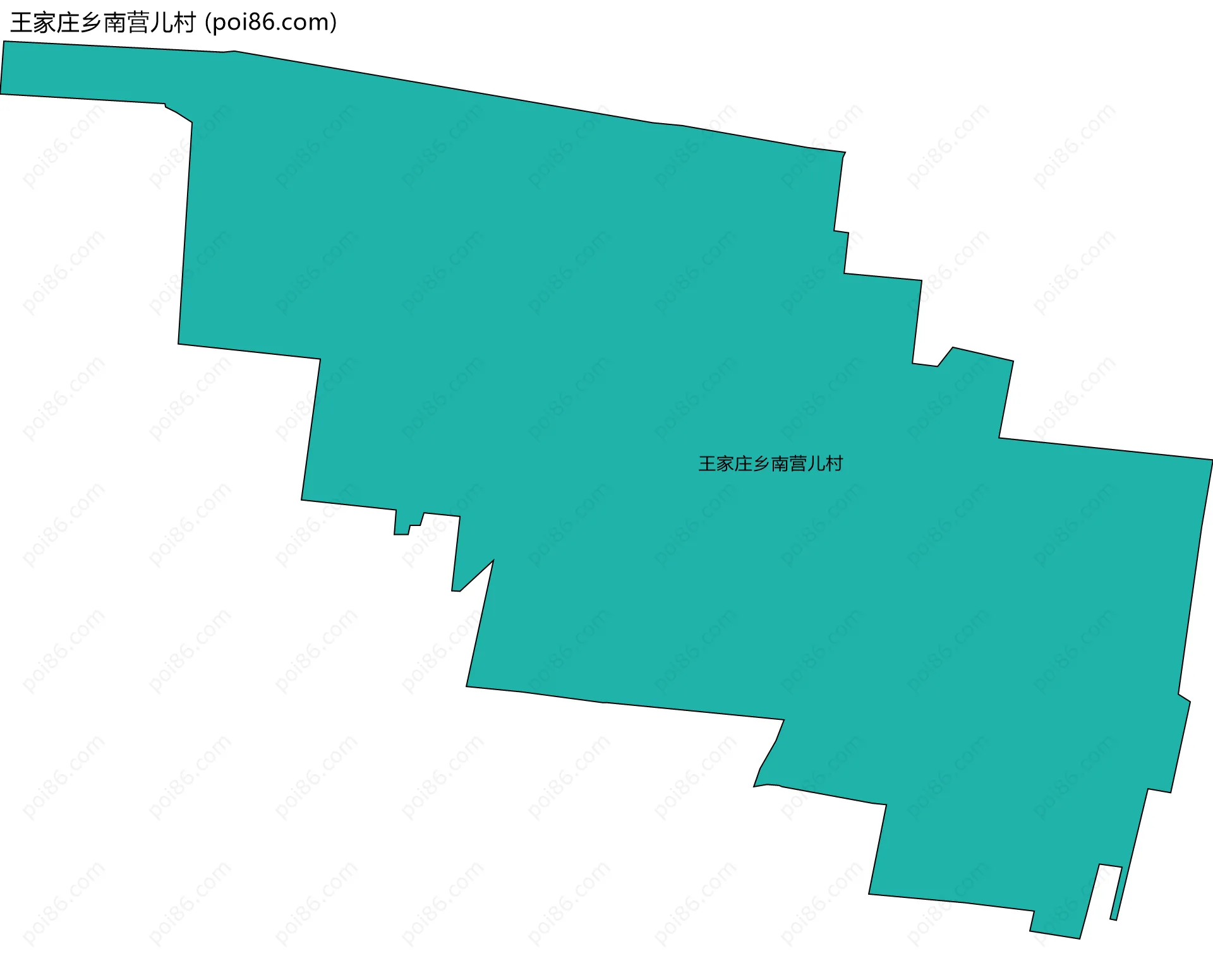 王家庄乡南营儿村边界地图