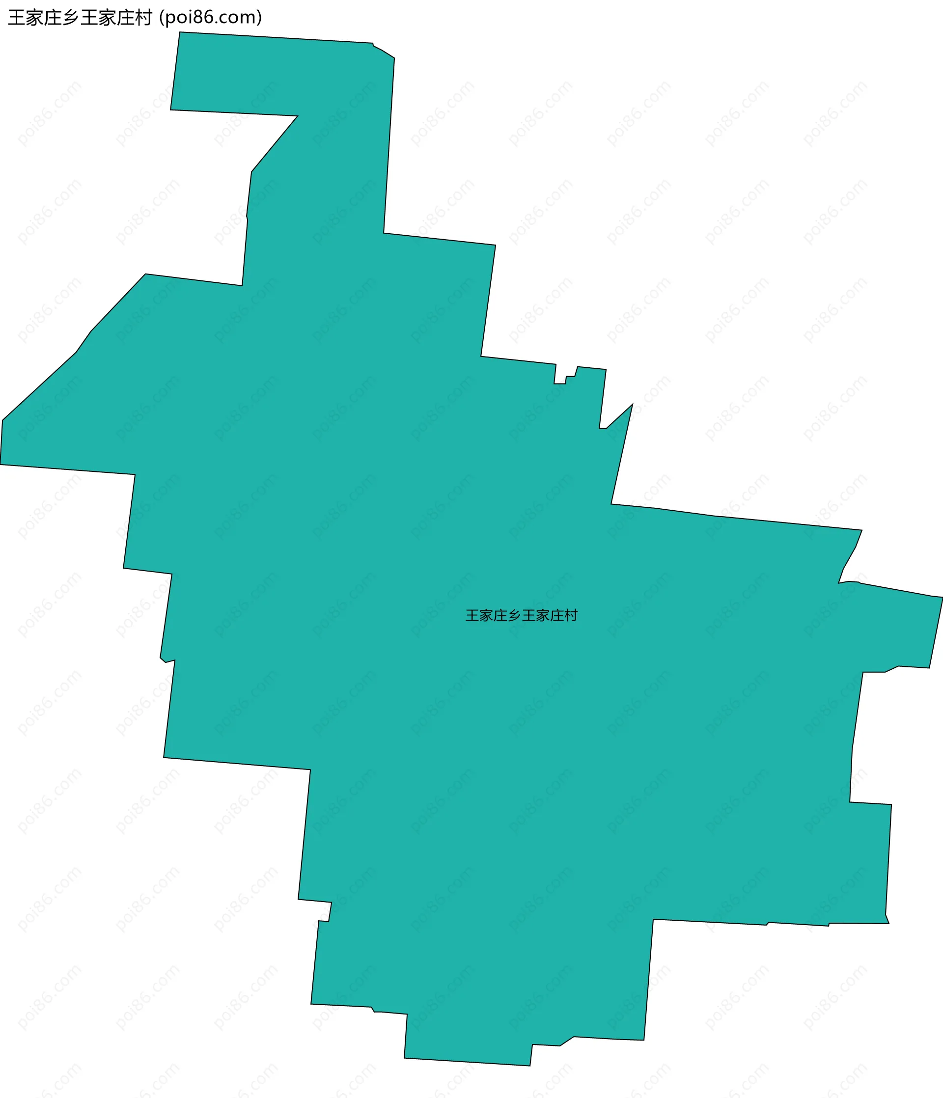 王家庄乡王家庄村边界地图