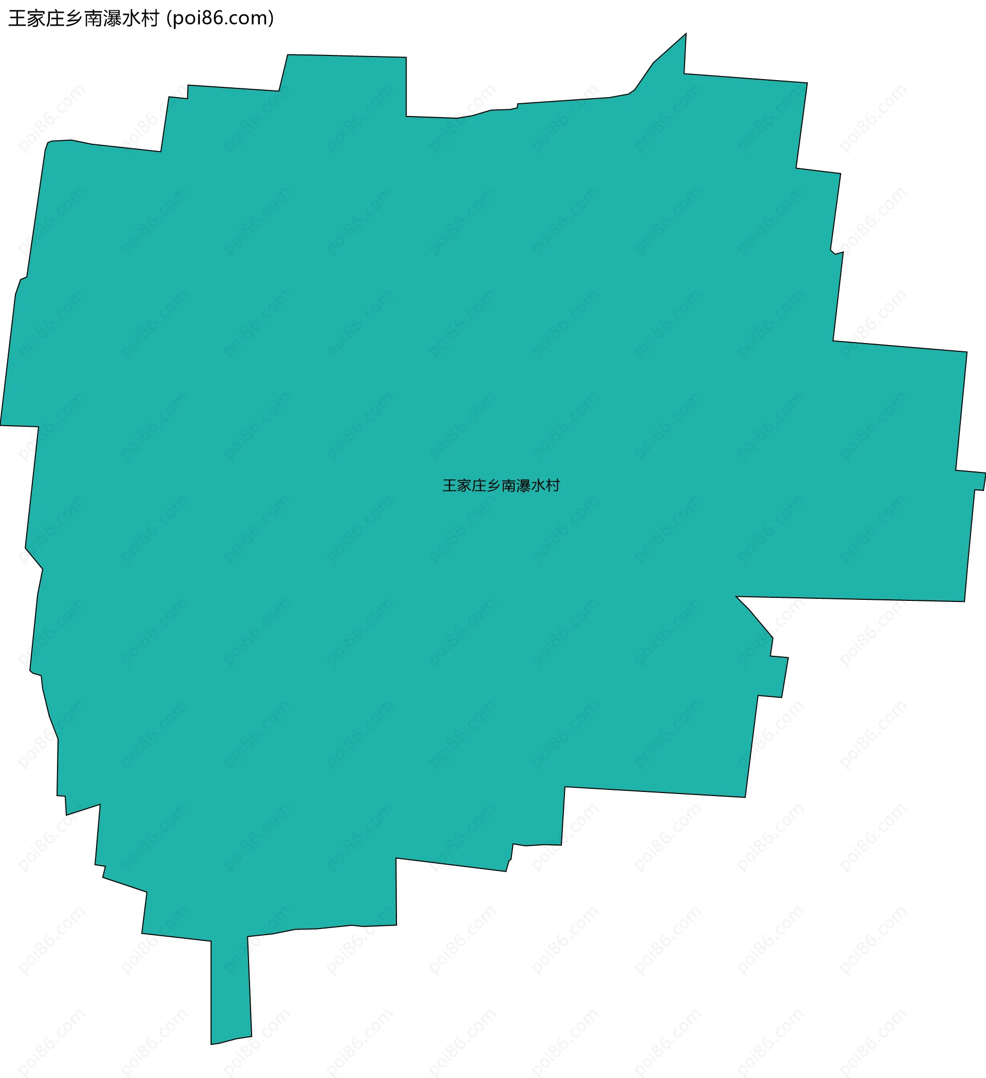 王家庄乡南瀑水村边界地图
