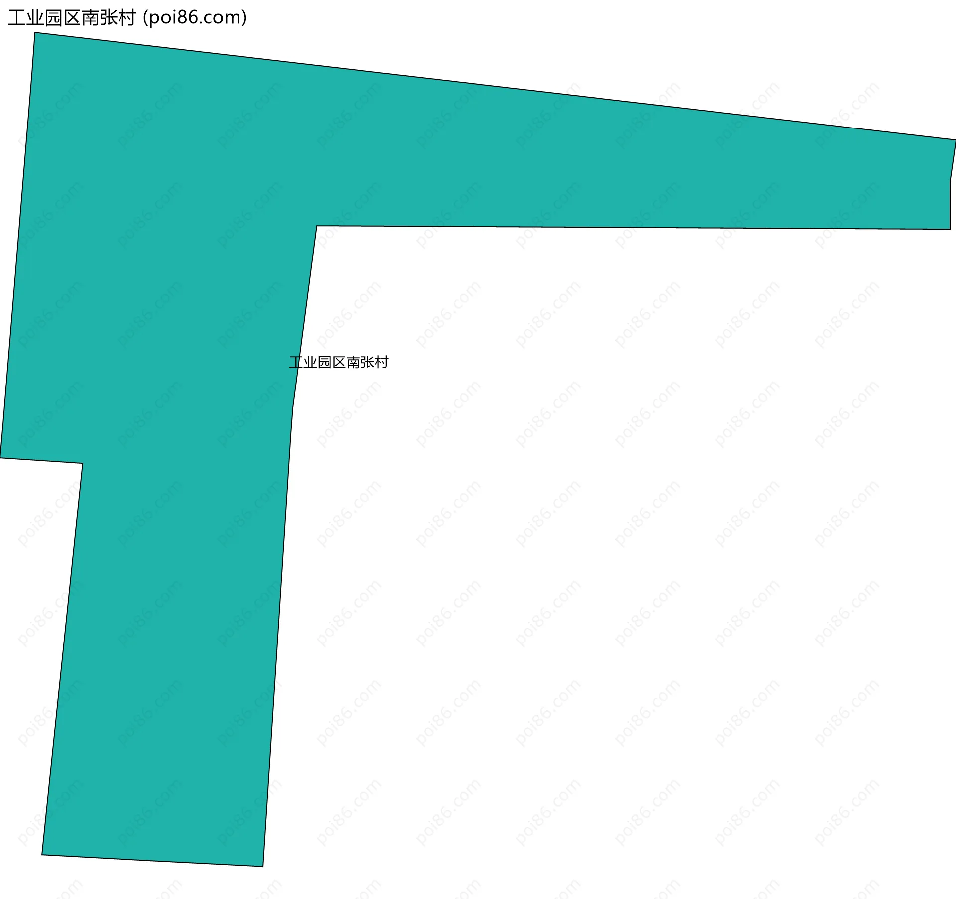 工业园区南张村边界地图