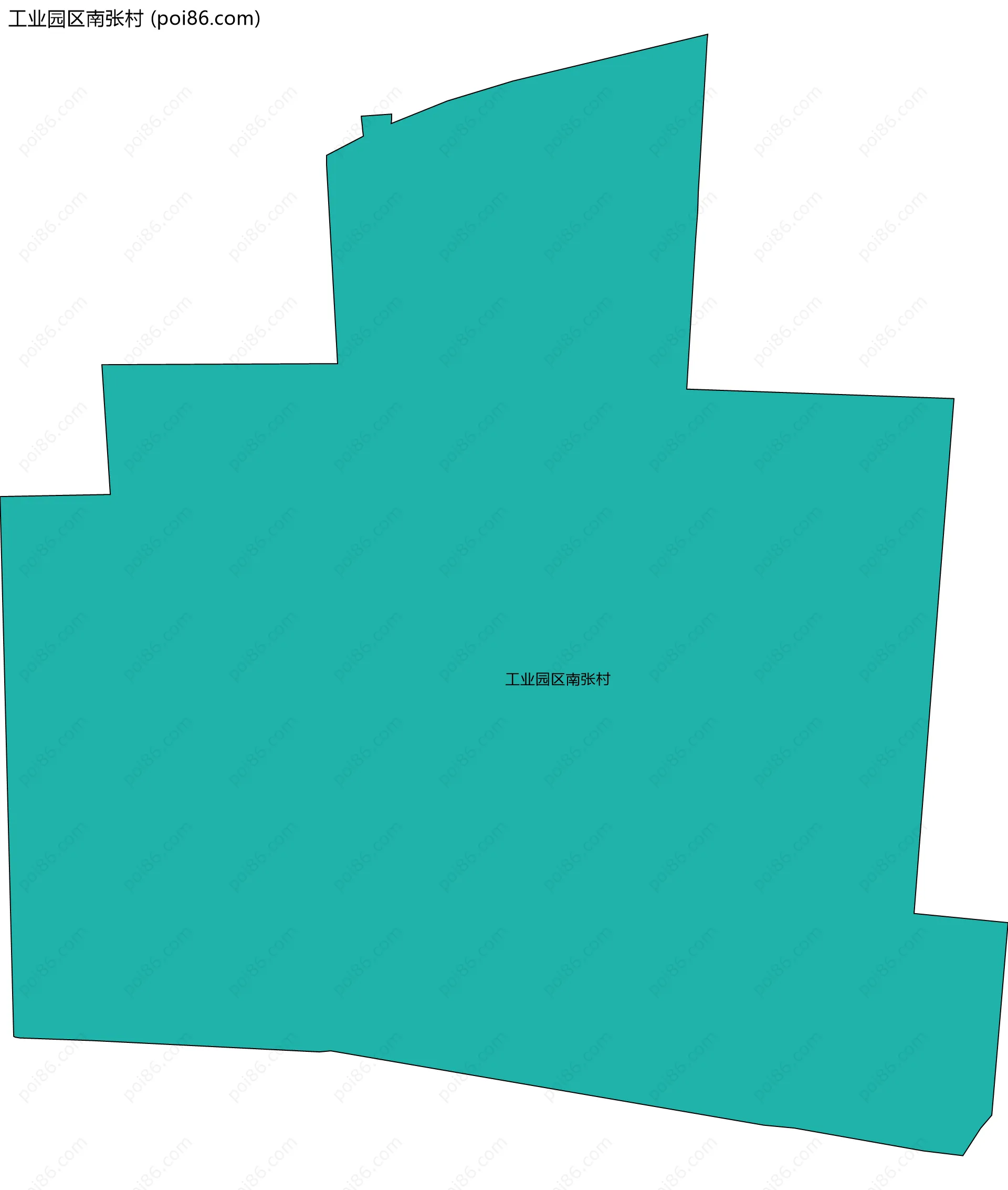 工业园区南张村边界地图