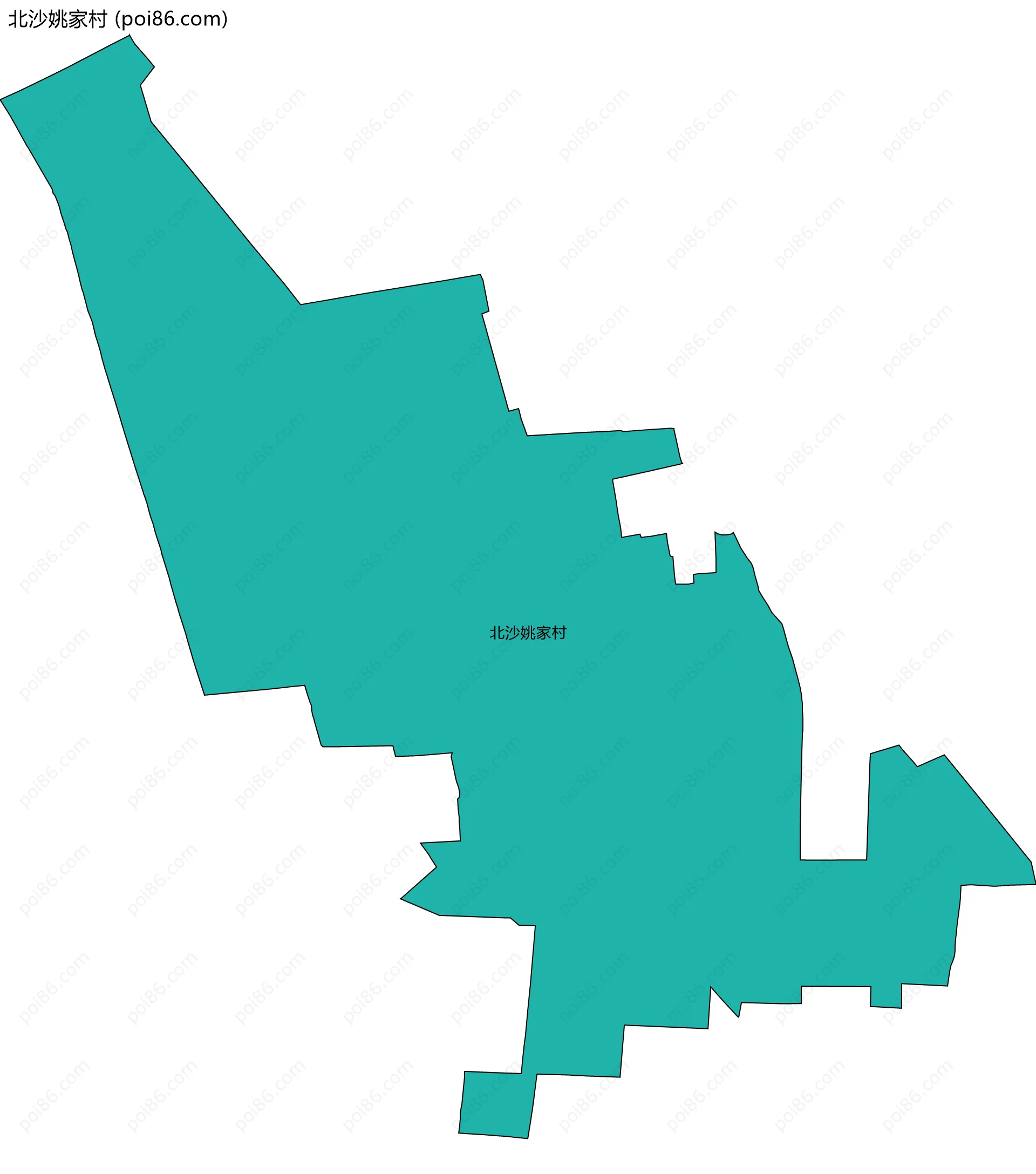 北沙姚家村边界地图