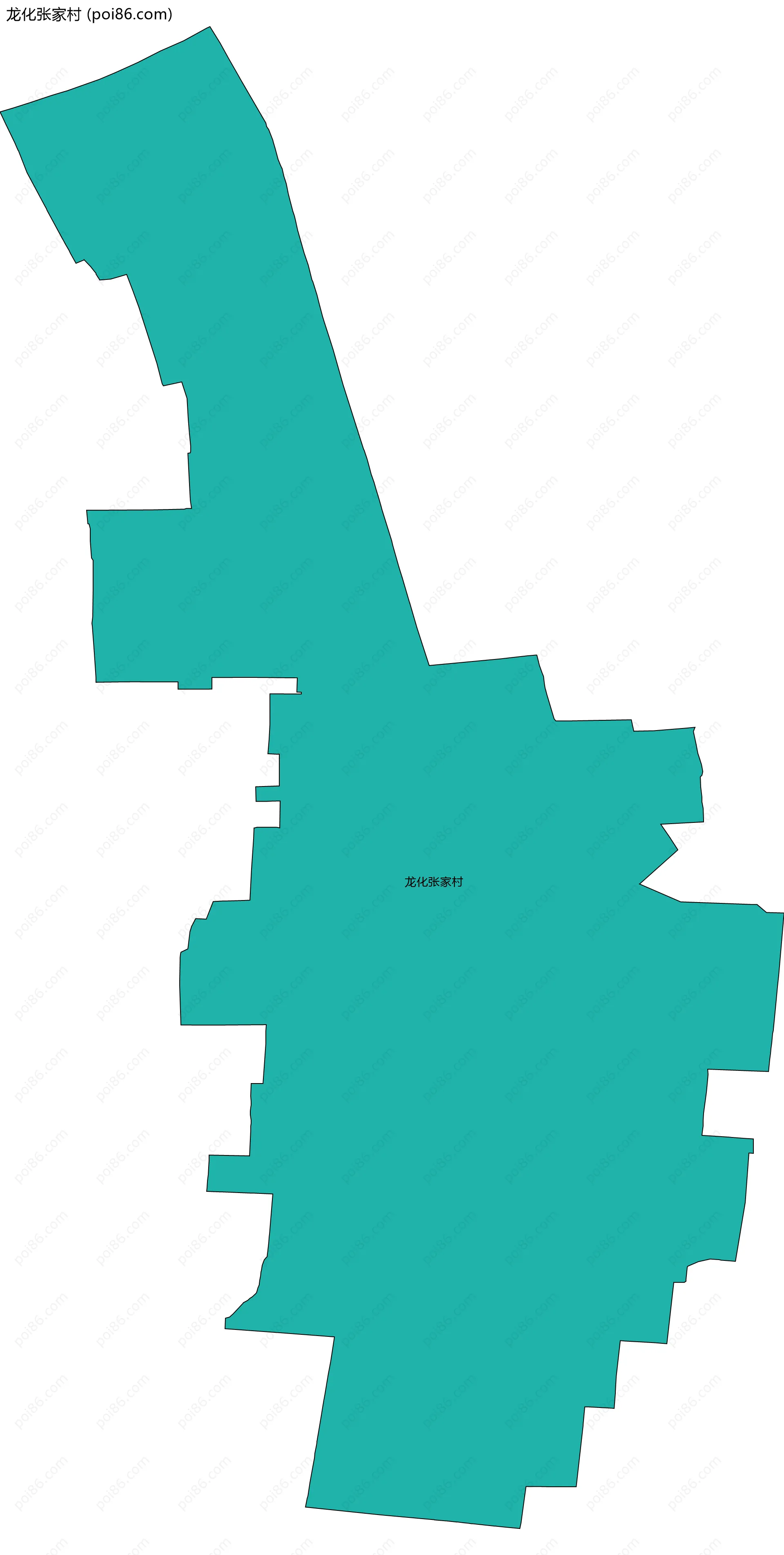 龙化张家村边界地图