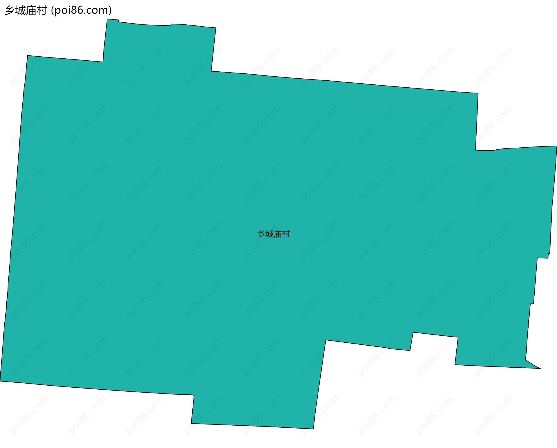 乡城庙村边界地图