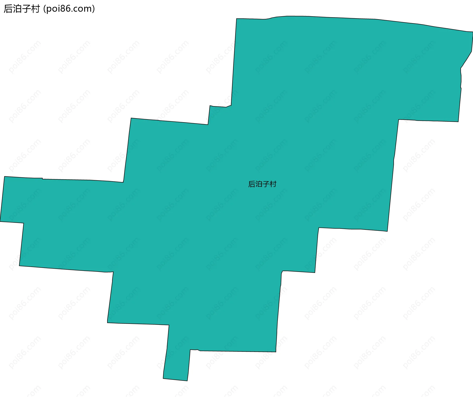 后泊子村边界地图
