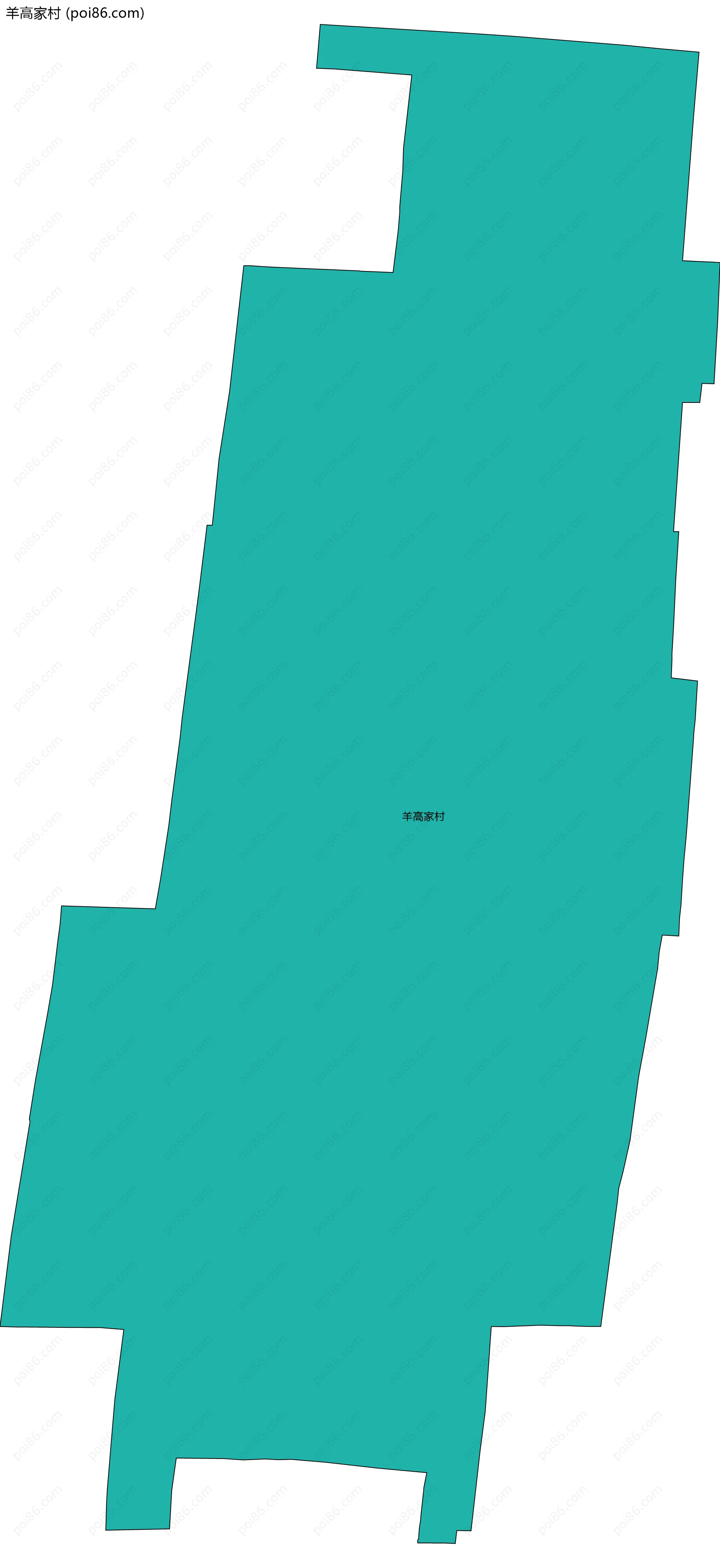 羊高家村边界地图