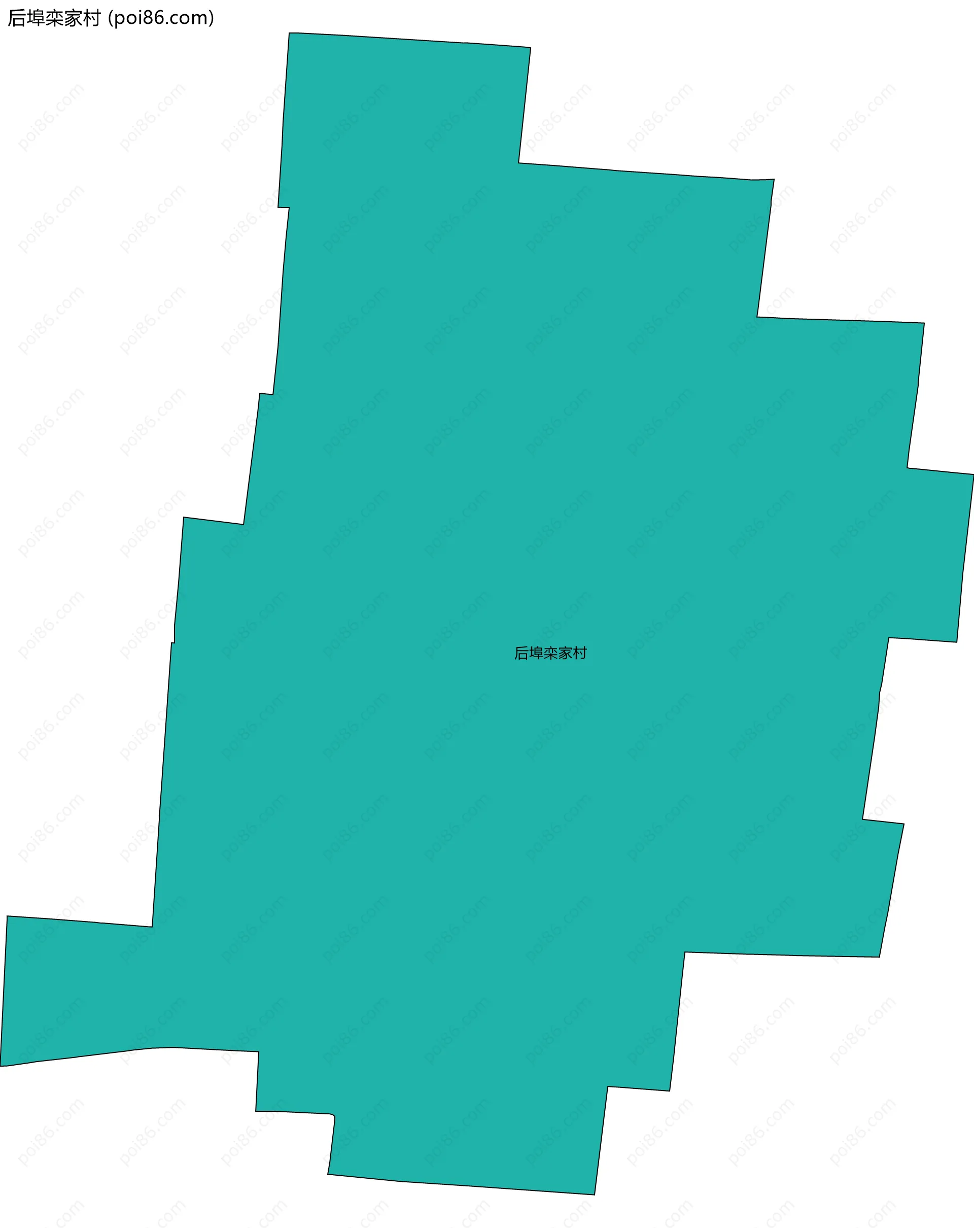 后埠栾家村边界地图