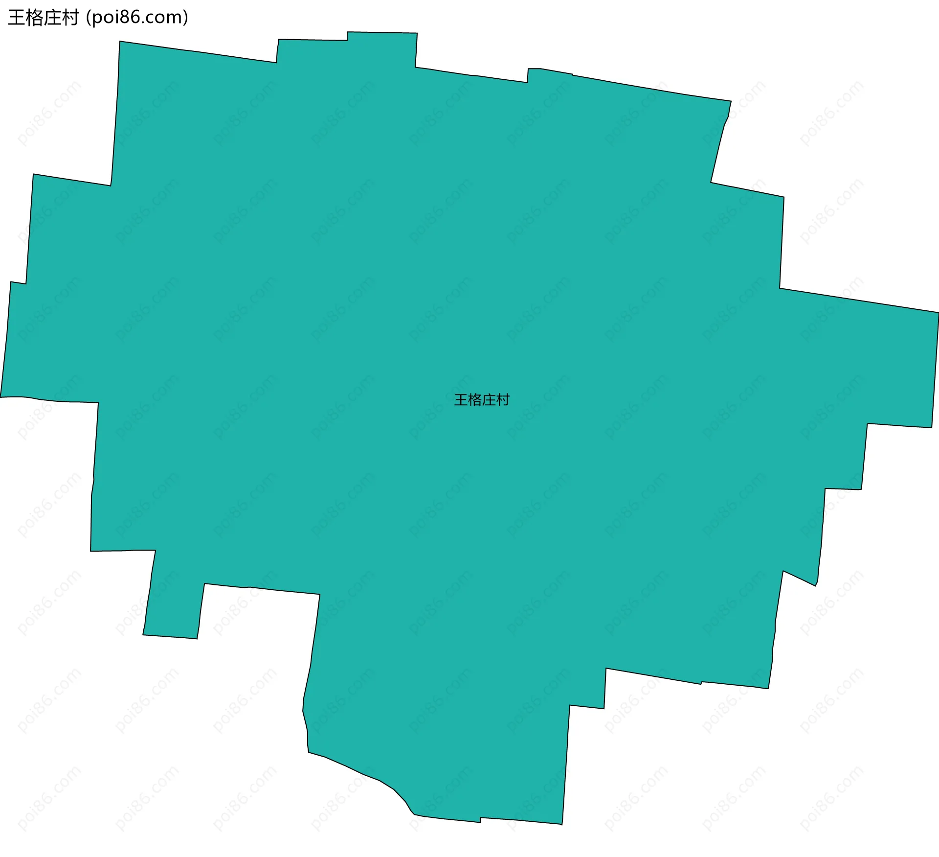 王格庄村边界地图