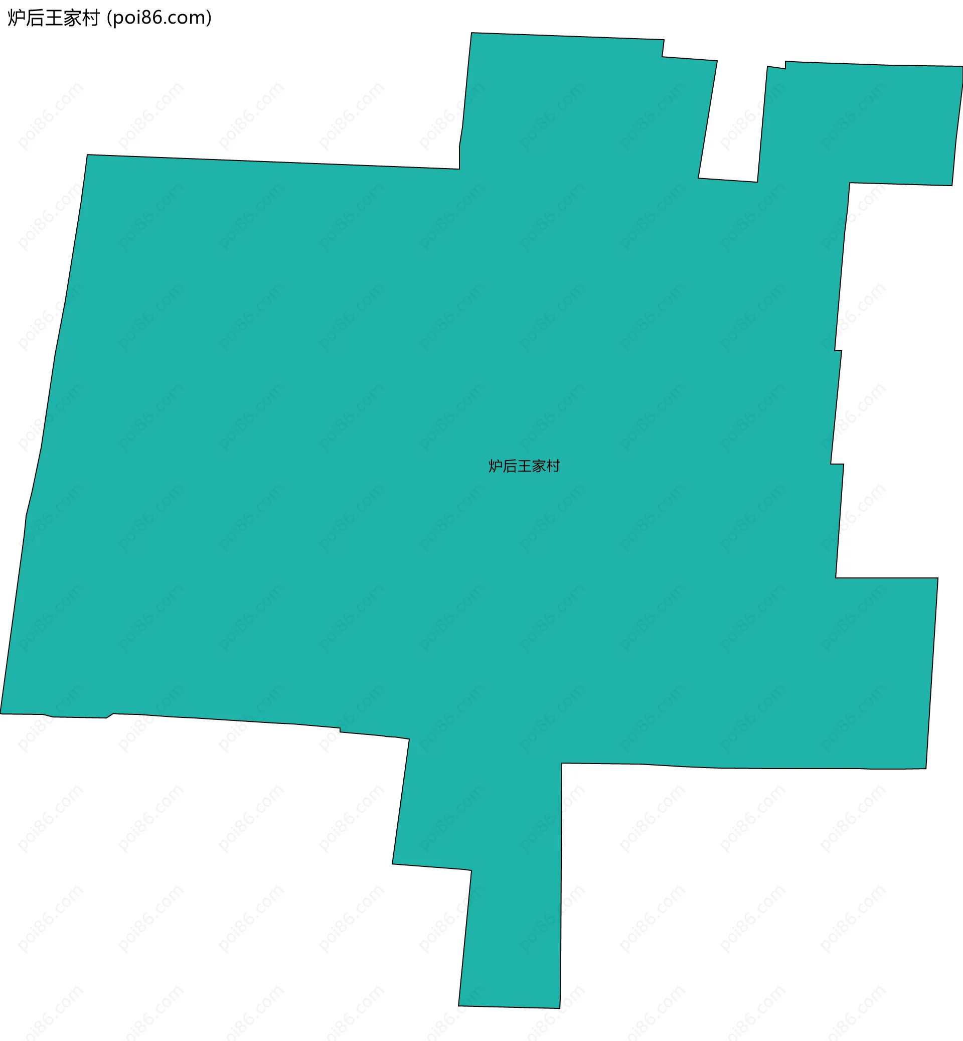 炉后王家村边界地图