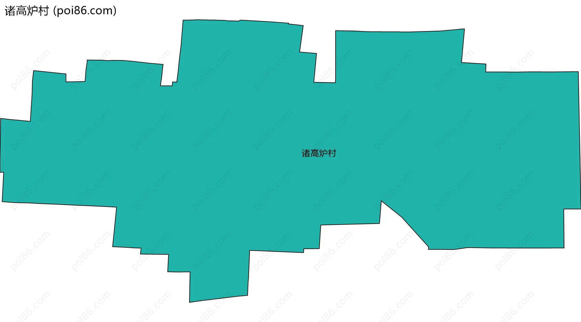 诸高炉村边界地图